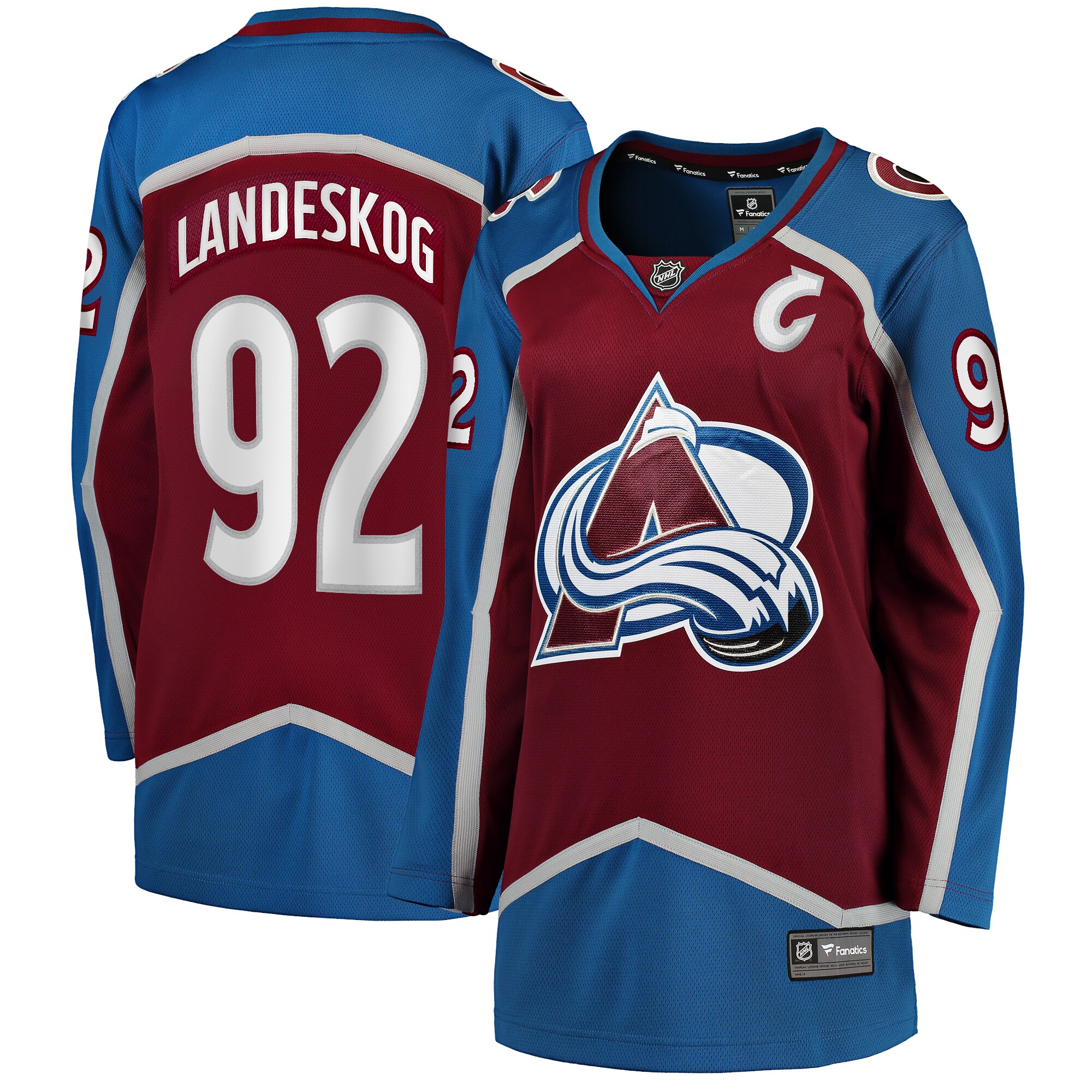 Gabriel Landeskog Colorado Avalanche Fanatics Women's Captain Patch Home Breakaway Player Jersey - Burgundy