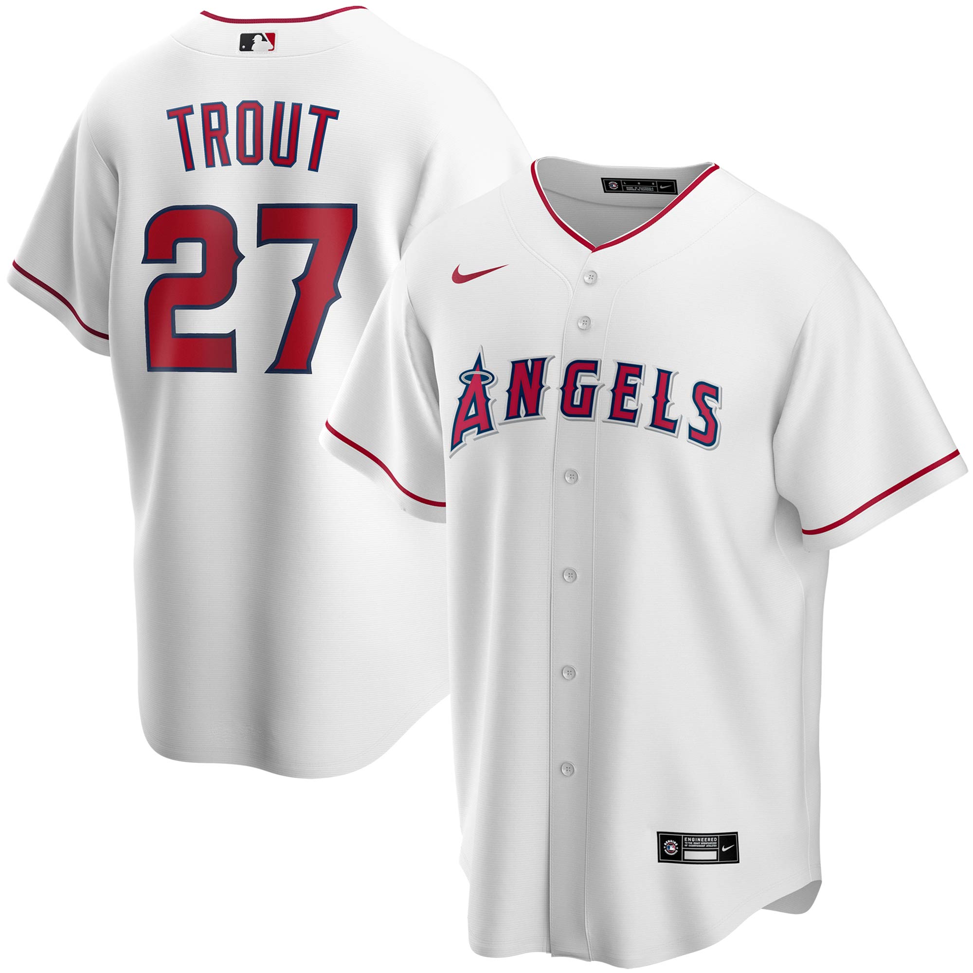 Mike Trout Los Angeles Angels  Youth Alternate Replica Player Jersey - White