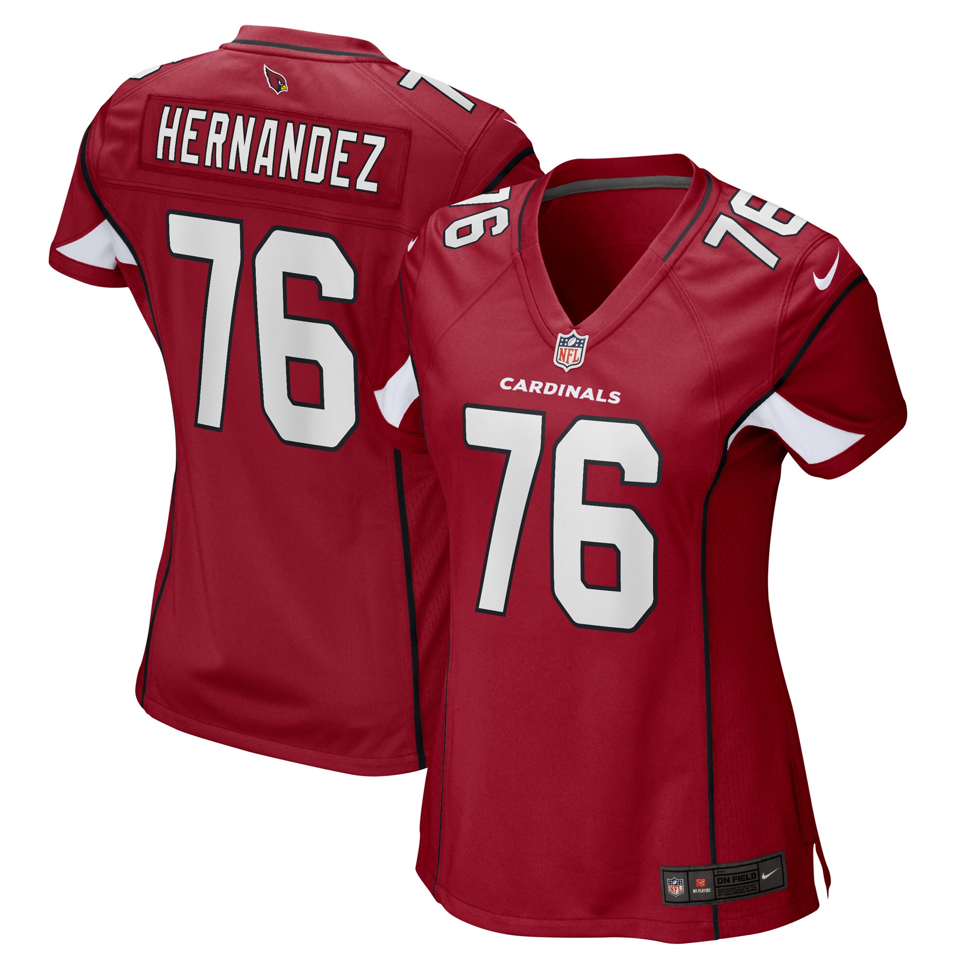 Will Hernandez Arizona Cardinals  Women's Game Player Jersey - Cardinal