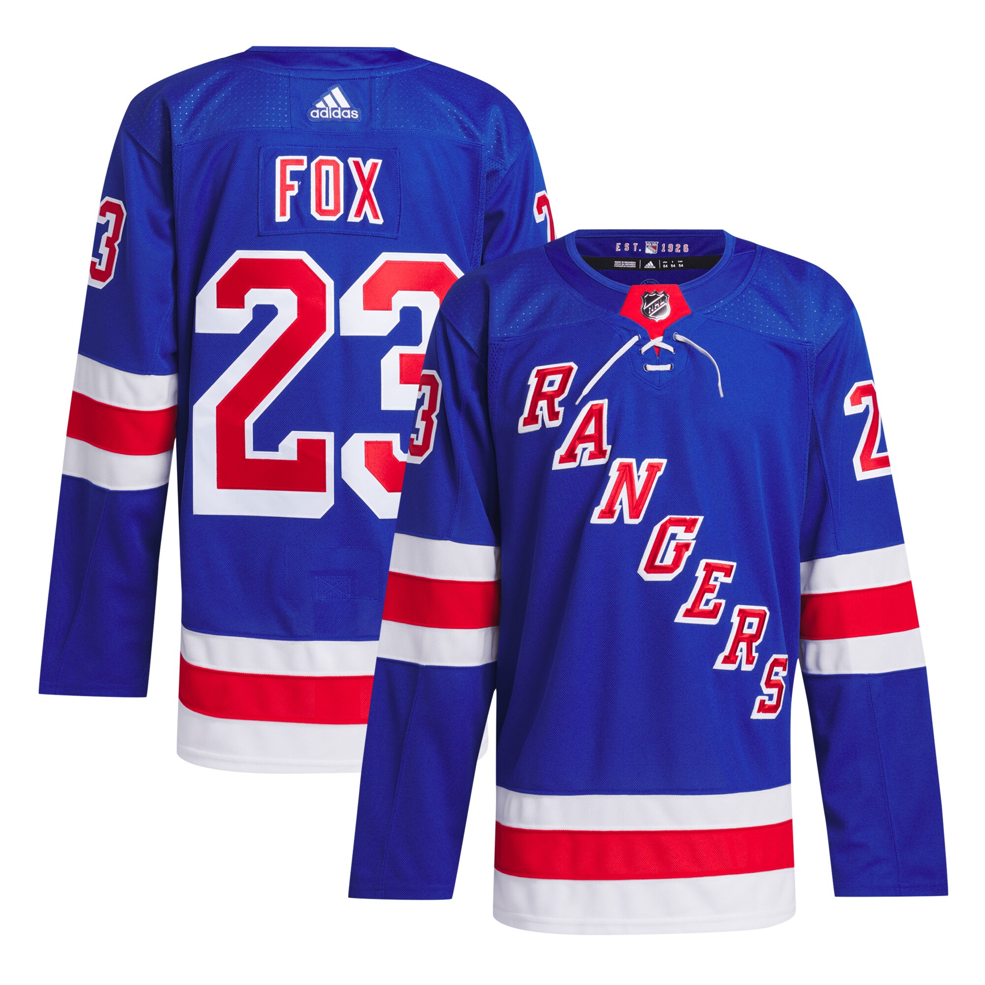 Adam Fox New York Rangers adidas Home Primegreen Authentic Pro Player Jersey - Blue