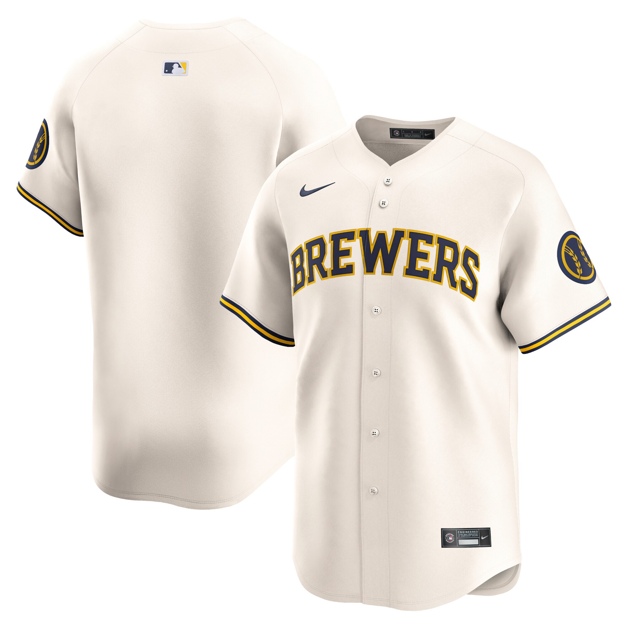 Milwaukee Brewers  Home Limited Jersey - Cream