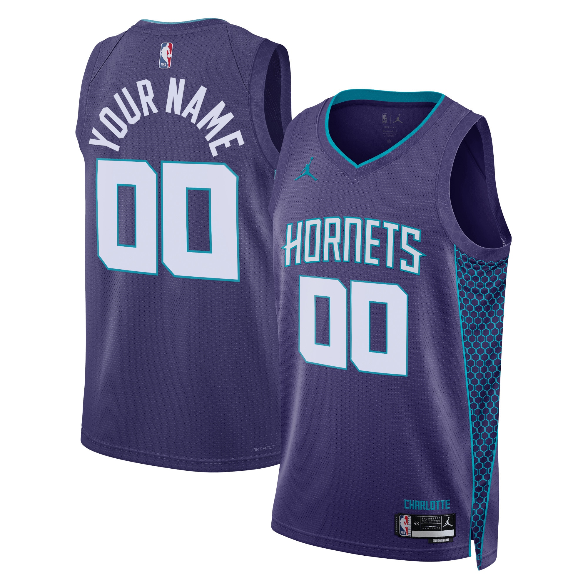 Charlotte Hornets Jordan Brand Unisex 2022\/23 Swingman Custom Jersey - Statement Edition - Teal