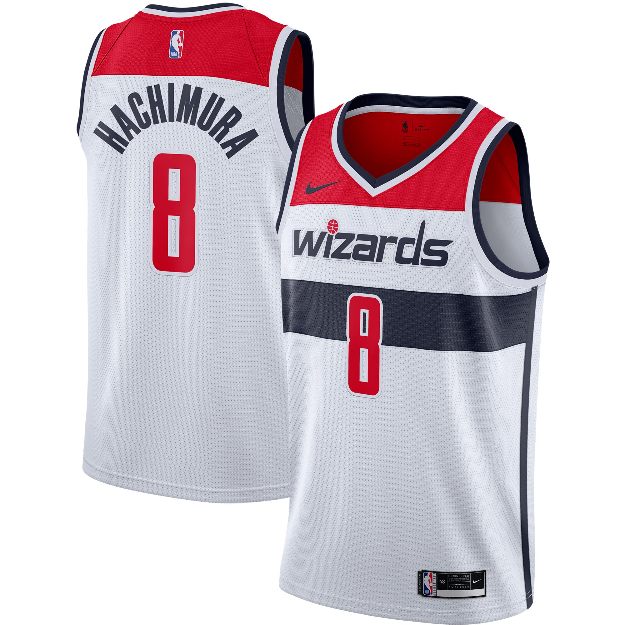 Rui Hachimura Washington Wizards  2020\/21 Swingman Jersey - White - Association Edition