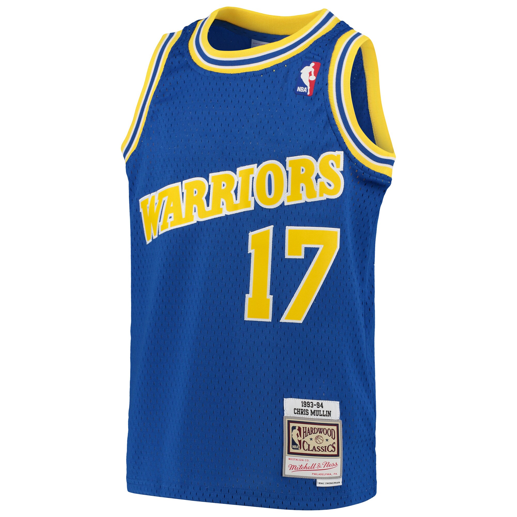 Chris Mullin Golden State Warriors Mitchell & Ness Youth 1993\/94 Hardwood Classics Swingman Jersey - Royal