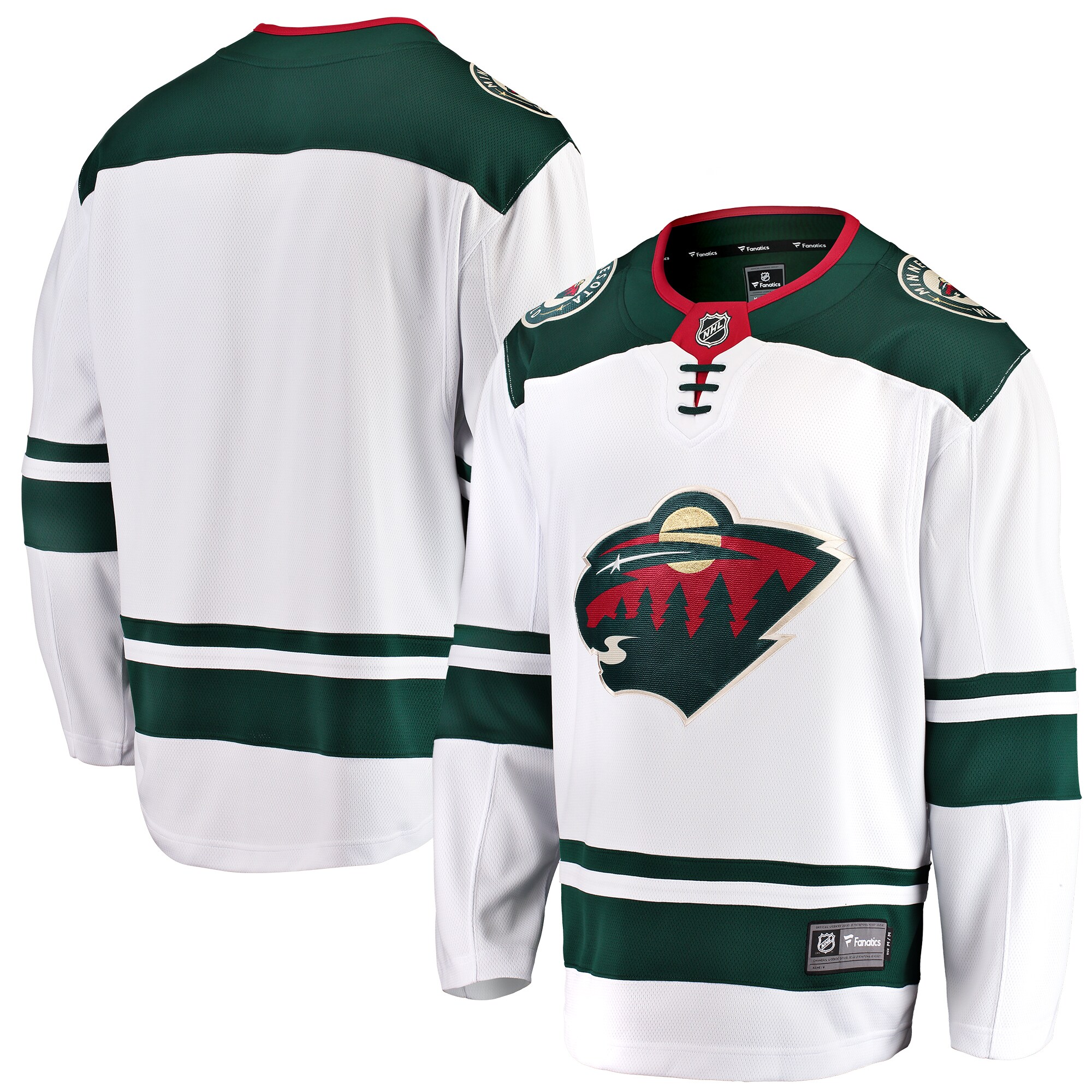 Minnesota Wild Fanatics Youth Away Breakaway Jersey - White