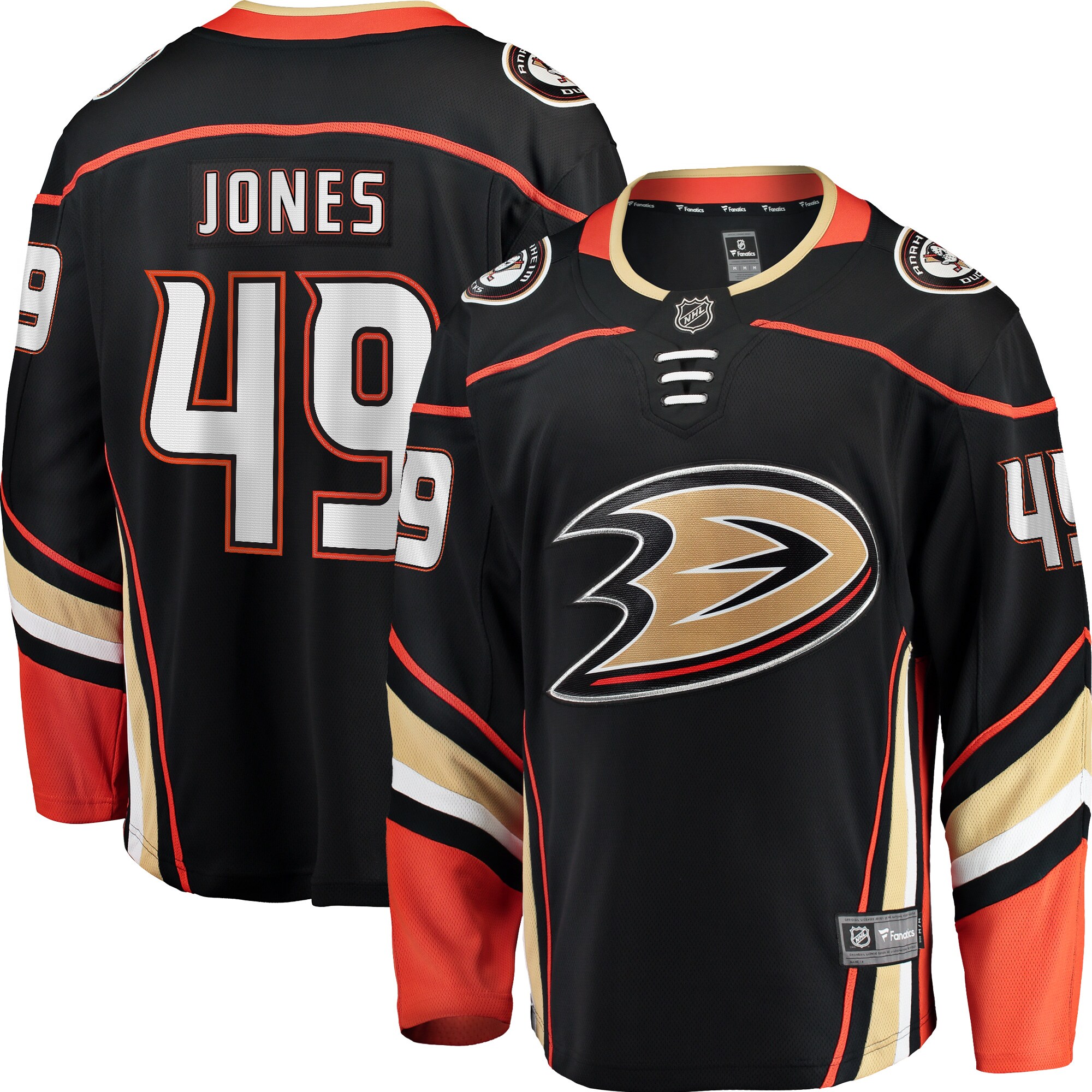 Max Jones Anaheim Ducks Fanatics Breakaway Player Jersey - Black