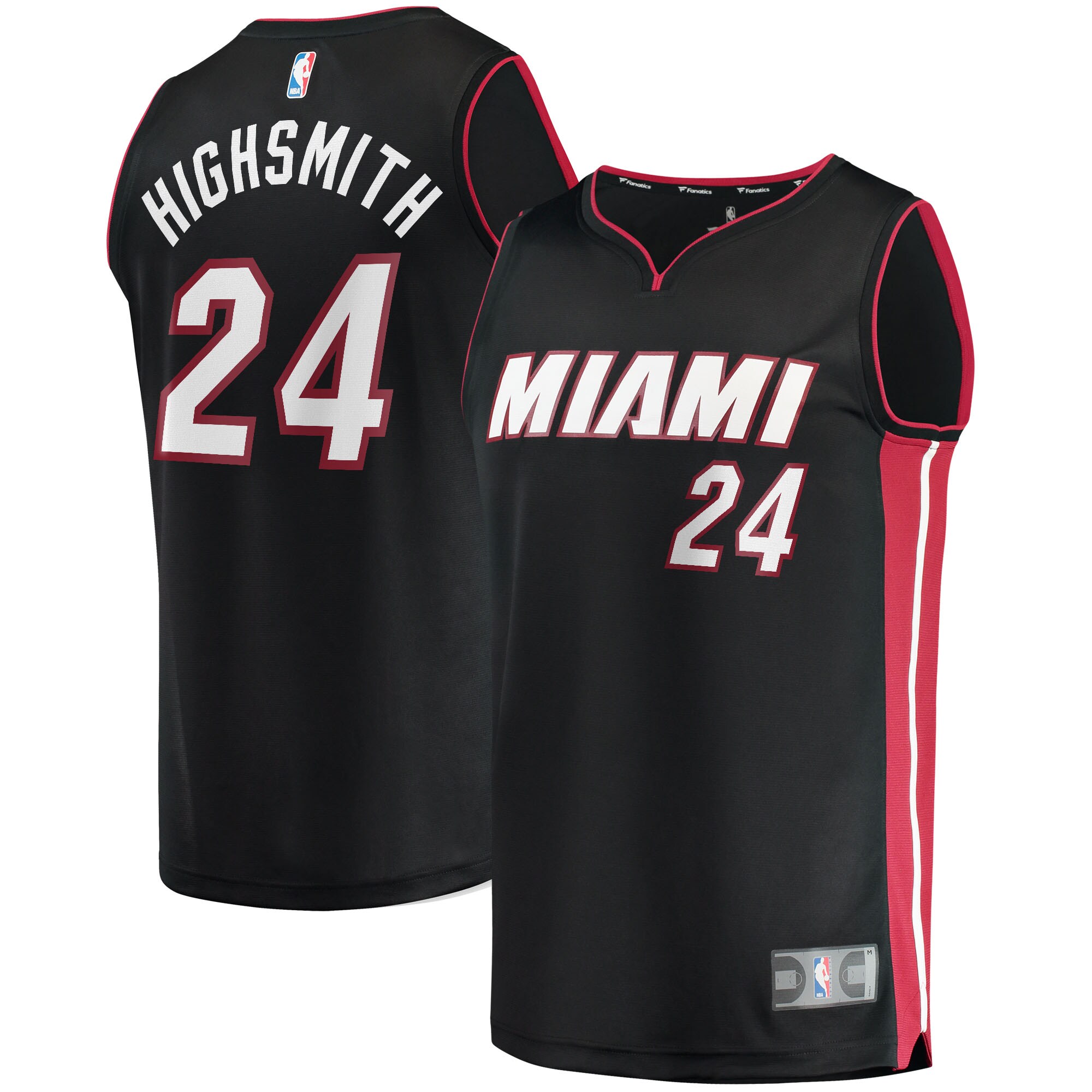 Haywood Highsmith Miami Heat Fanatics 2021\/22 Fast Break Replica Jersey - Icon Edition - Black