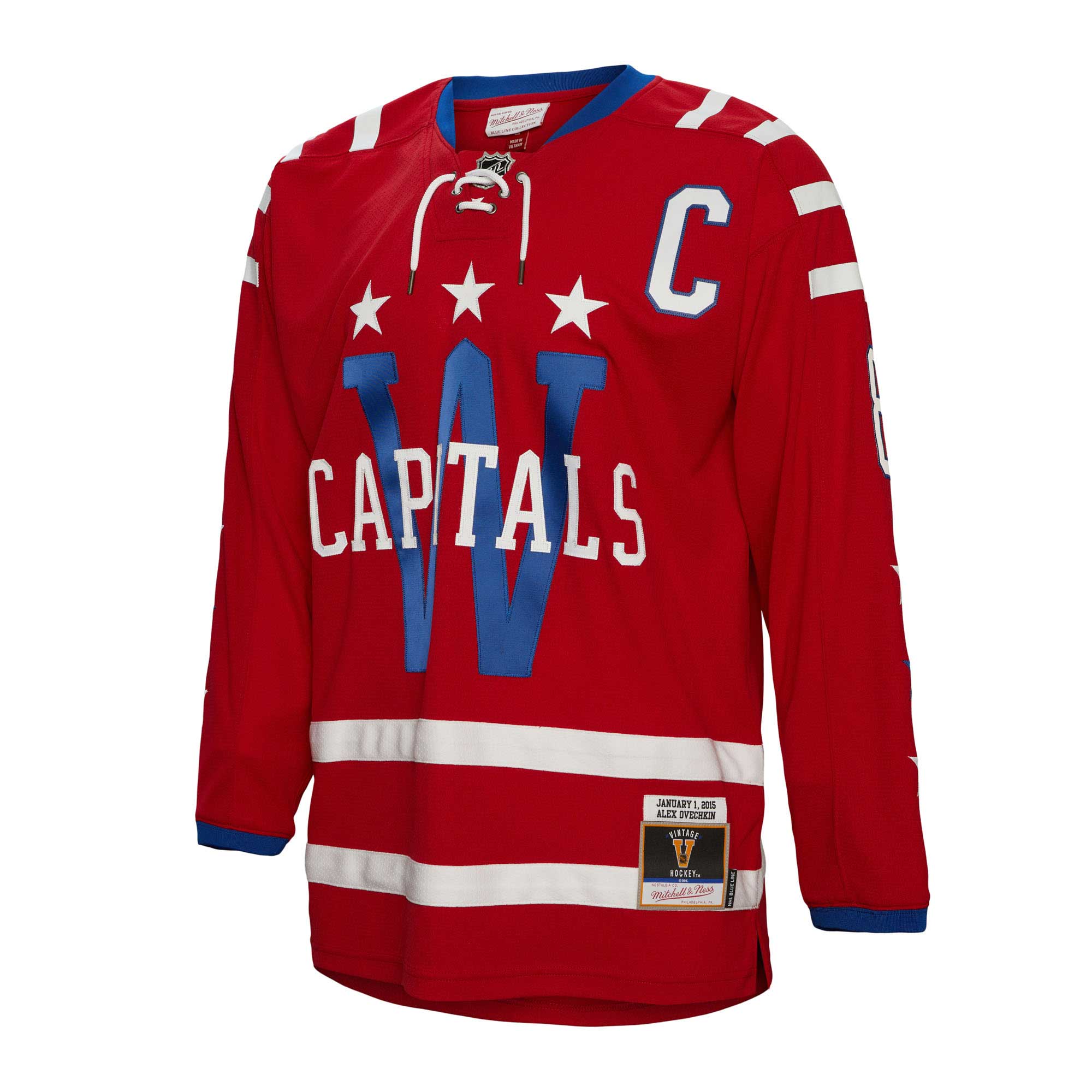 Alexander Ovechkin Washington Capitals Mitchell & Ness Captain Patch 2015 Winter Classic Blue Line Player Jersey - Red
