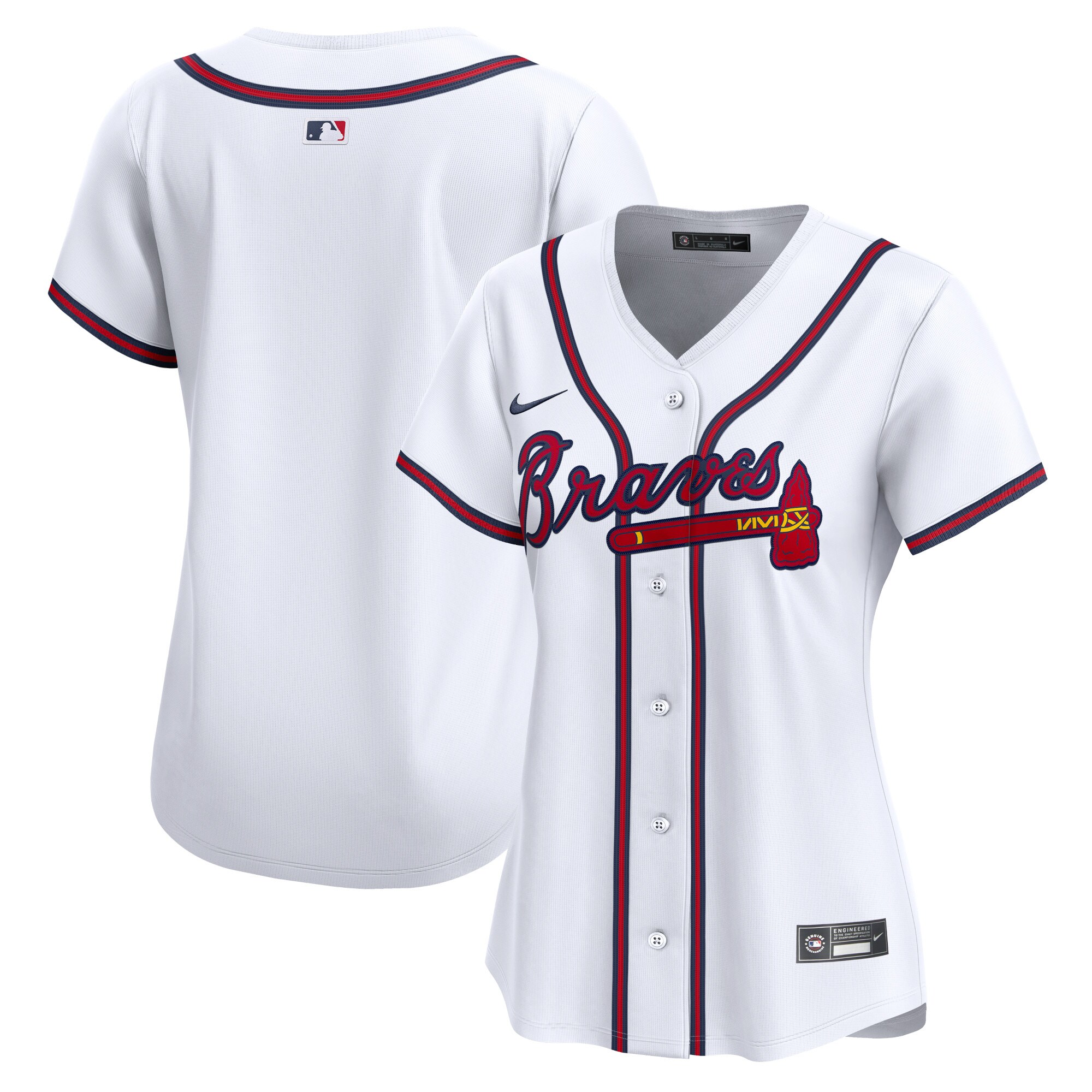Atlanta Braves  Women's Home Limited Jersey - White