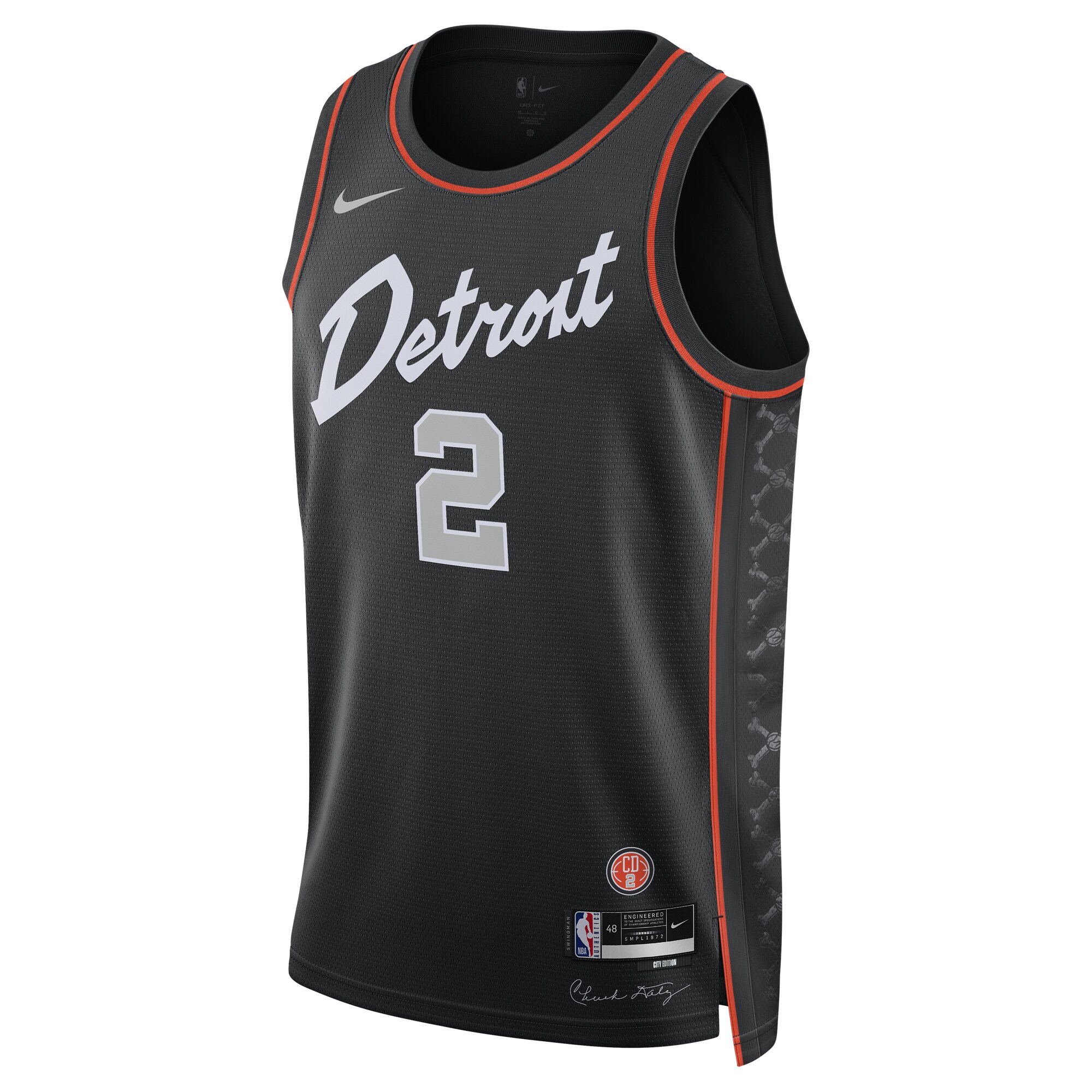 Cade Cunningham Detroit Pistons  Unisex 2023\/24 Swingman Jersey - Black - City Edition