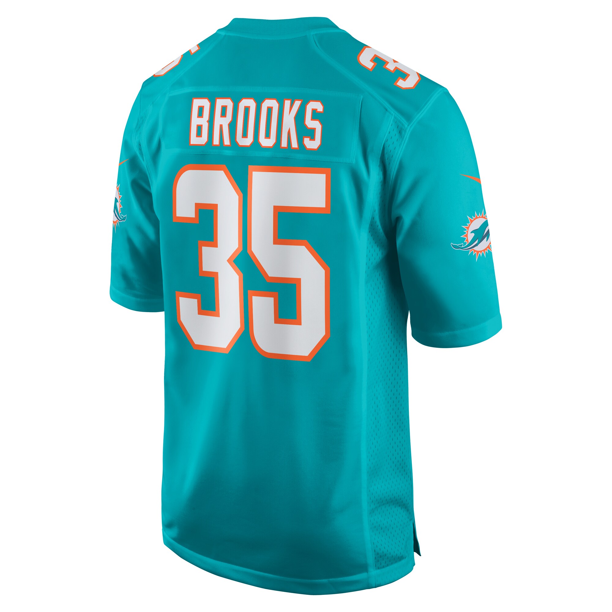 Christopher Brooks Miami Dolphins  Team Game Jersey -  Aqua