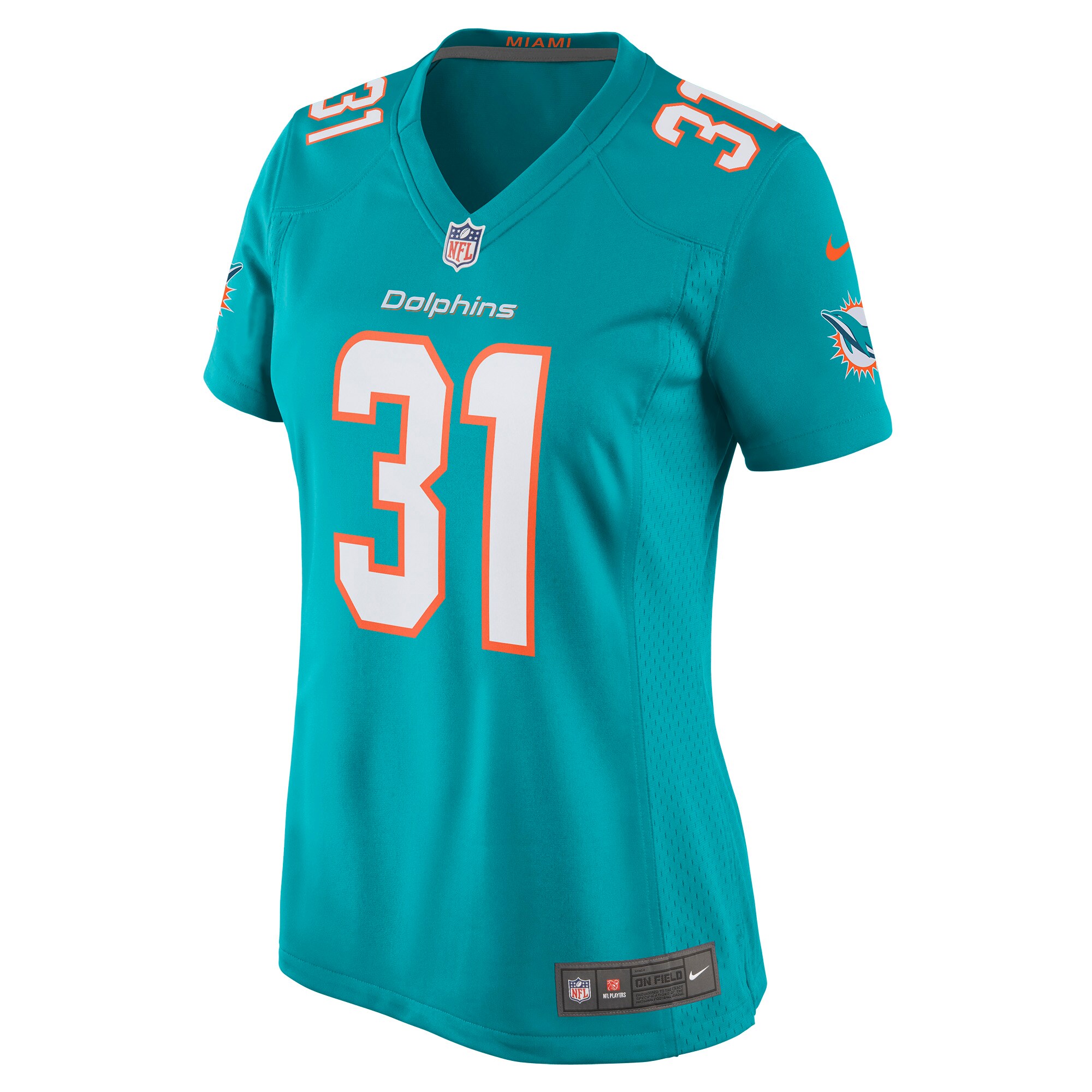 Raheem Mostert Miami Dolphins  Women's Game Jersey - Aqua
