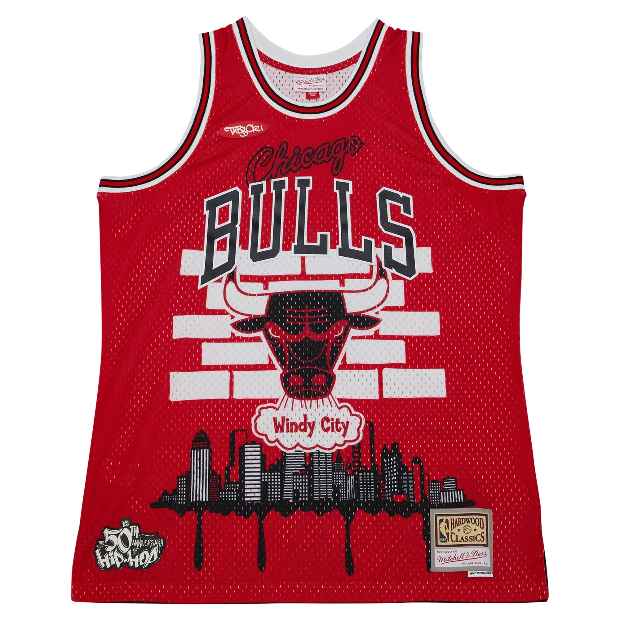 Chicago Bulls Mitchell & Ness x Tats Cru Hardwood Classics Fashion Jersey - Red