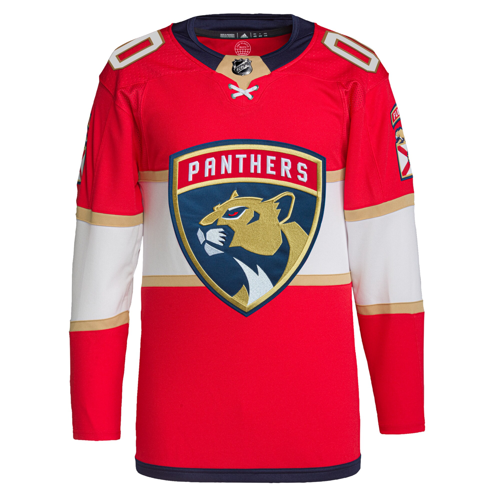 Florida Panthers adidas  Home  Primegreen Authentic Custom Jersey - Red