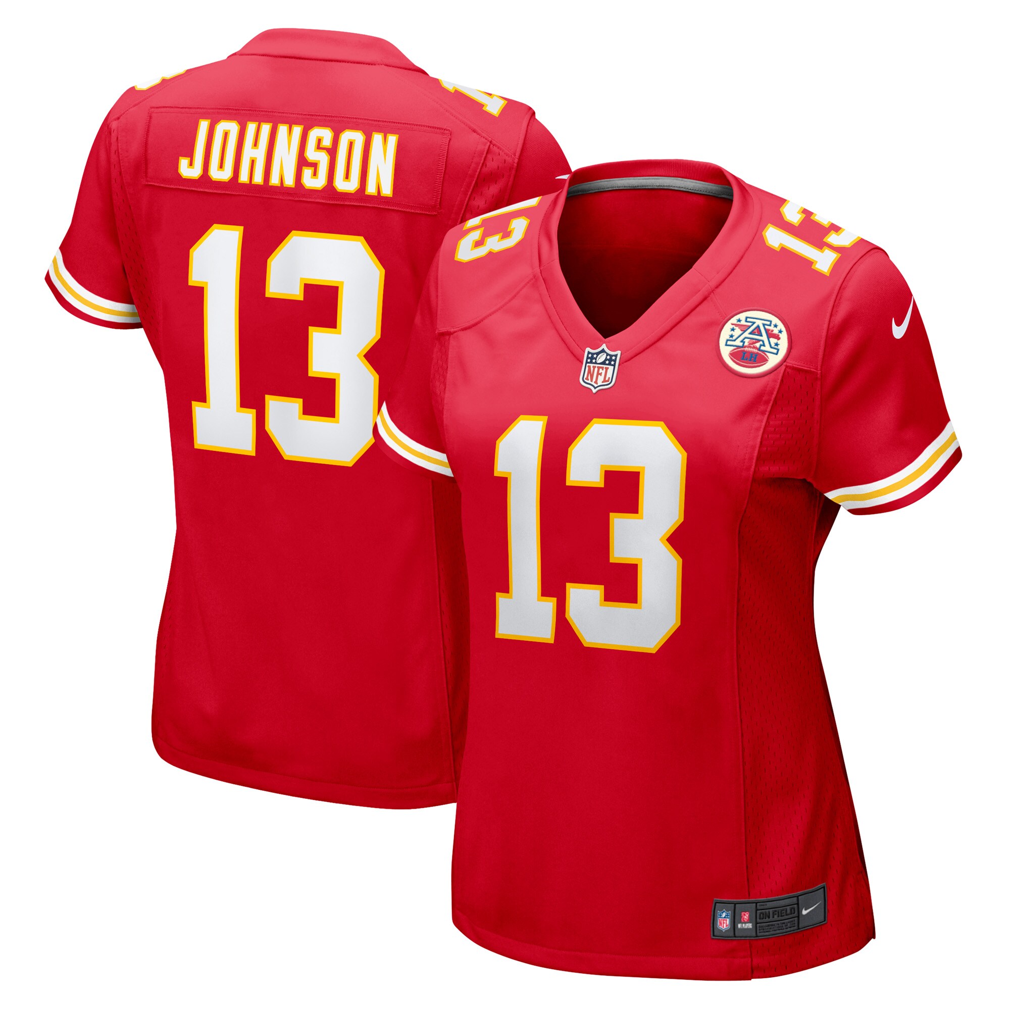 Nazeeh Johnson Kansas City Chiefs  Women's Game Player Jersey - Red