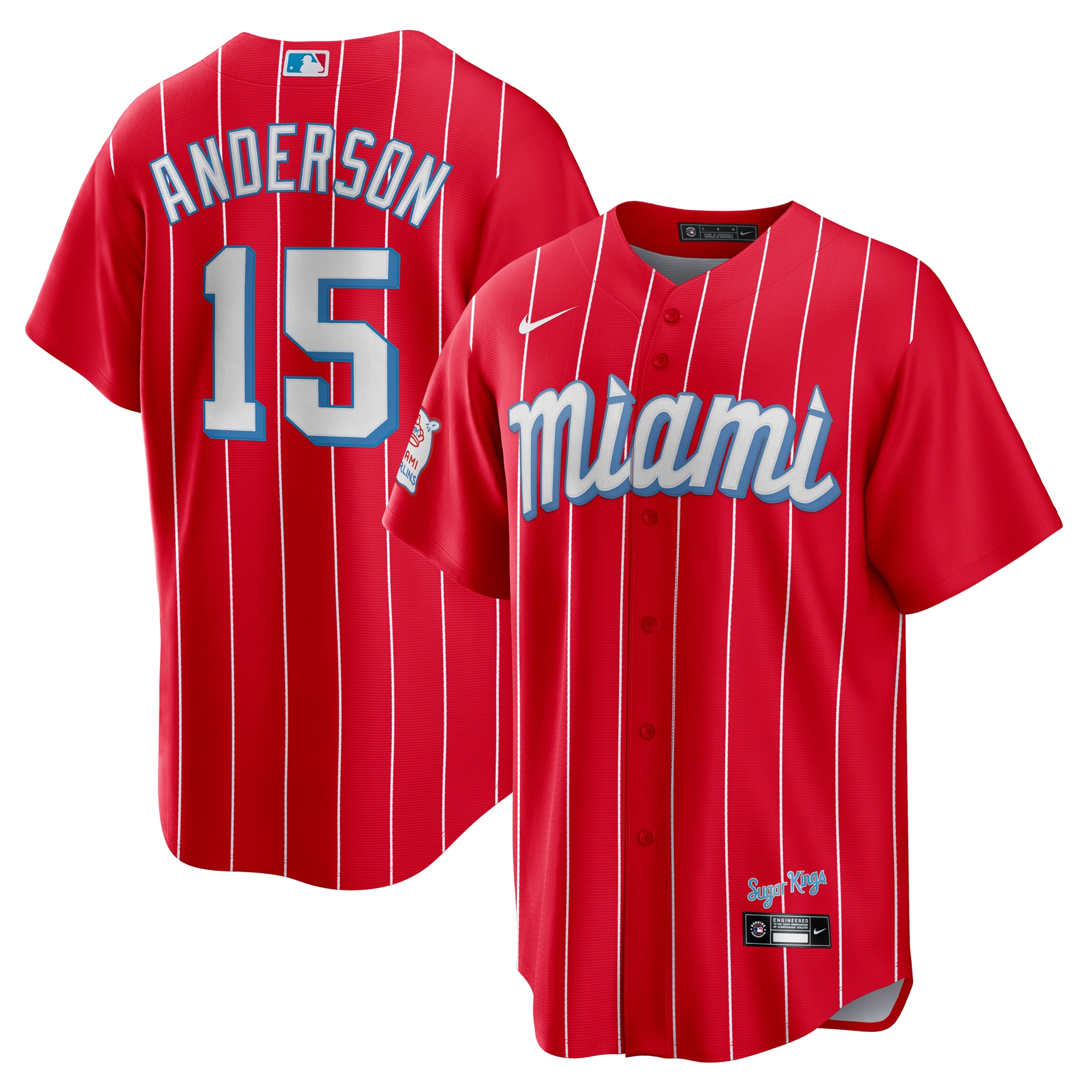 Brian Anderson Miami Marlins  City Connect Replica Player Jersey - Red