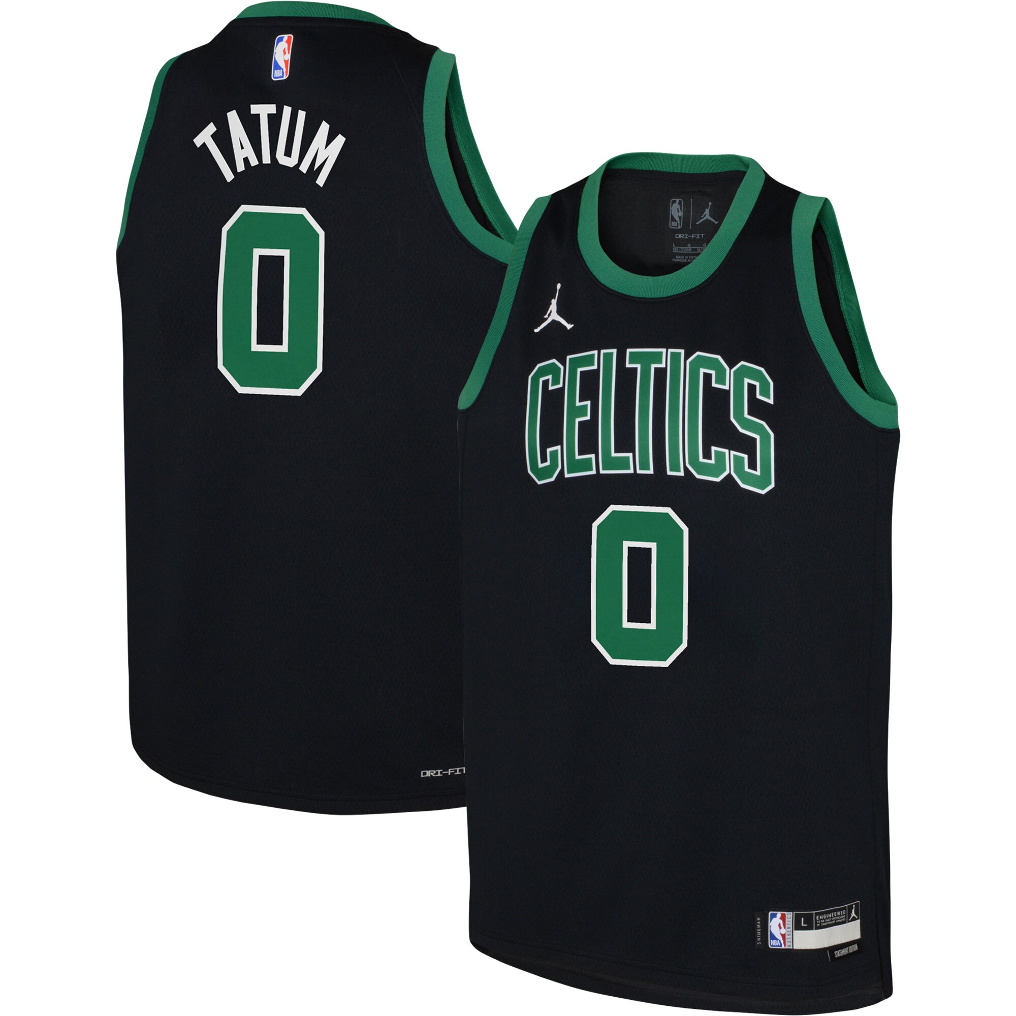 Jayson Tatum Boston Celtics Jordan Brand Youth Swingman Jersey - Statement Edition - Black