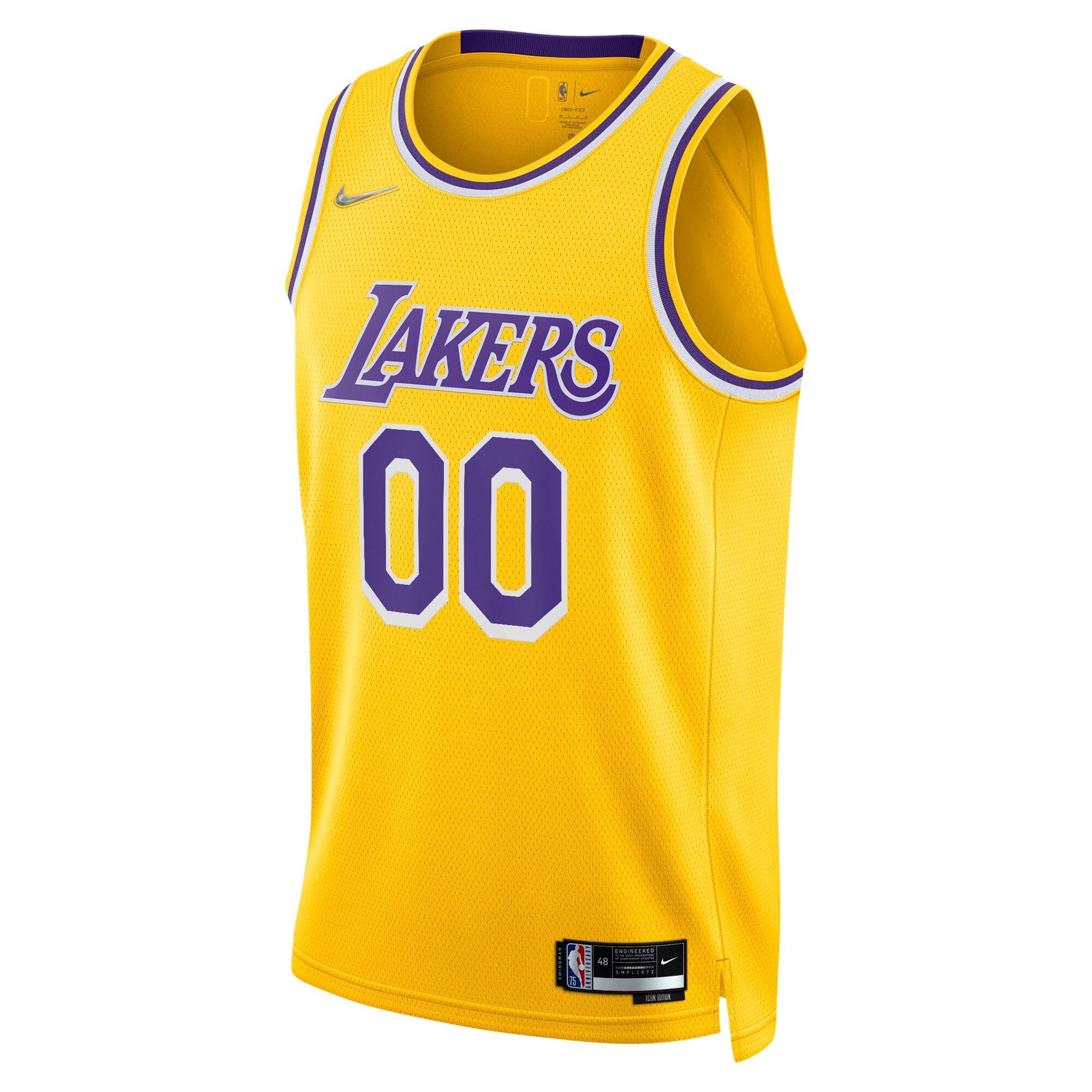 Los Angeles Lakers  2021\/22 Diamond Swingman Custom Jersey - Icon Edition - Gold