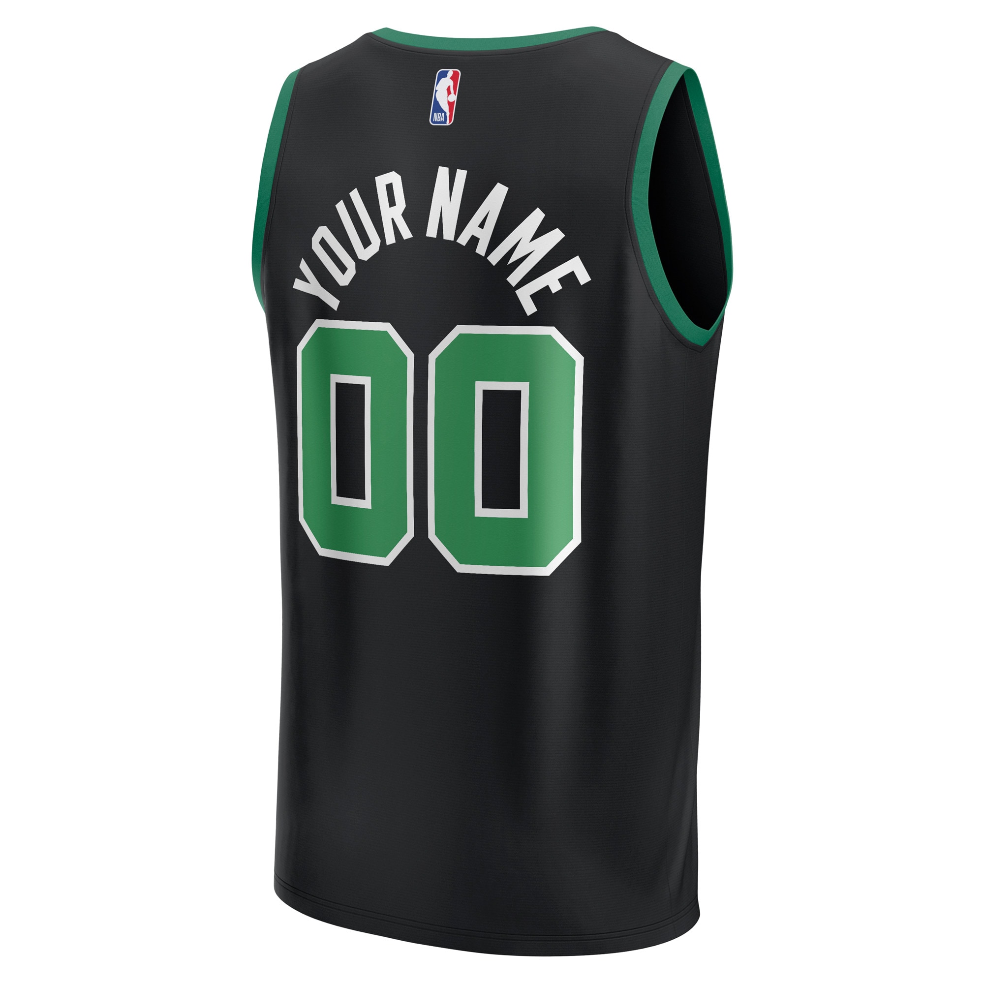 Boston Celtics Fanatics Fast Break Replica Custom Jersey - Statement Edition - Black