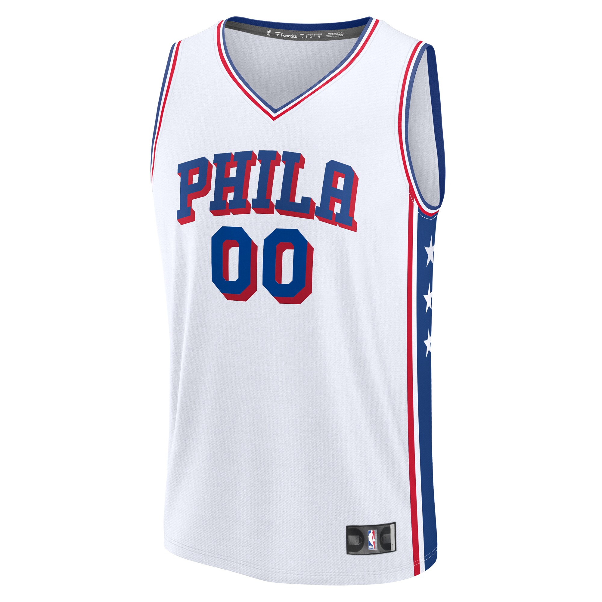 Philadelphia 76ers Fanatics Custom Fast Break Jersey - White - Association Edition