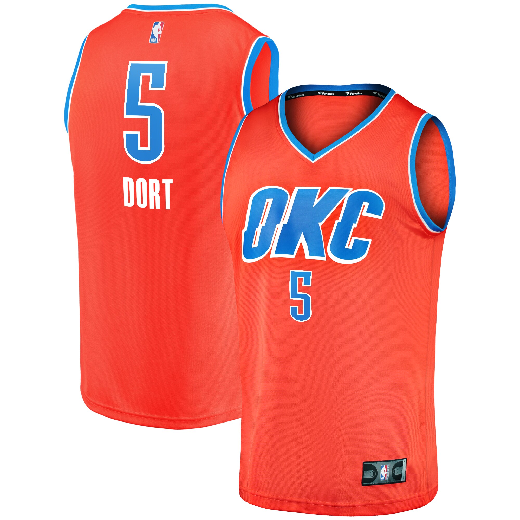 Luguentz Dort Oklahoma City Thunder Fanatics Youth Fast Break Replica Player Jersey - Statement Edition - Orange