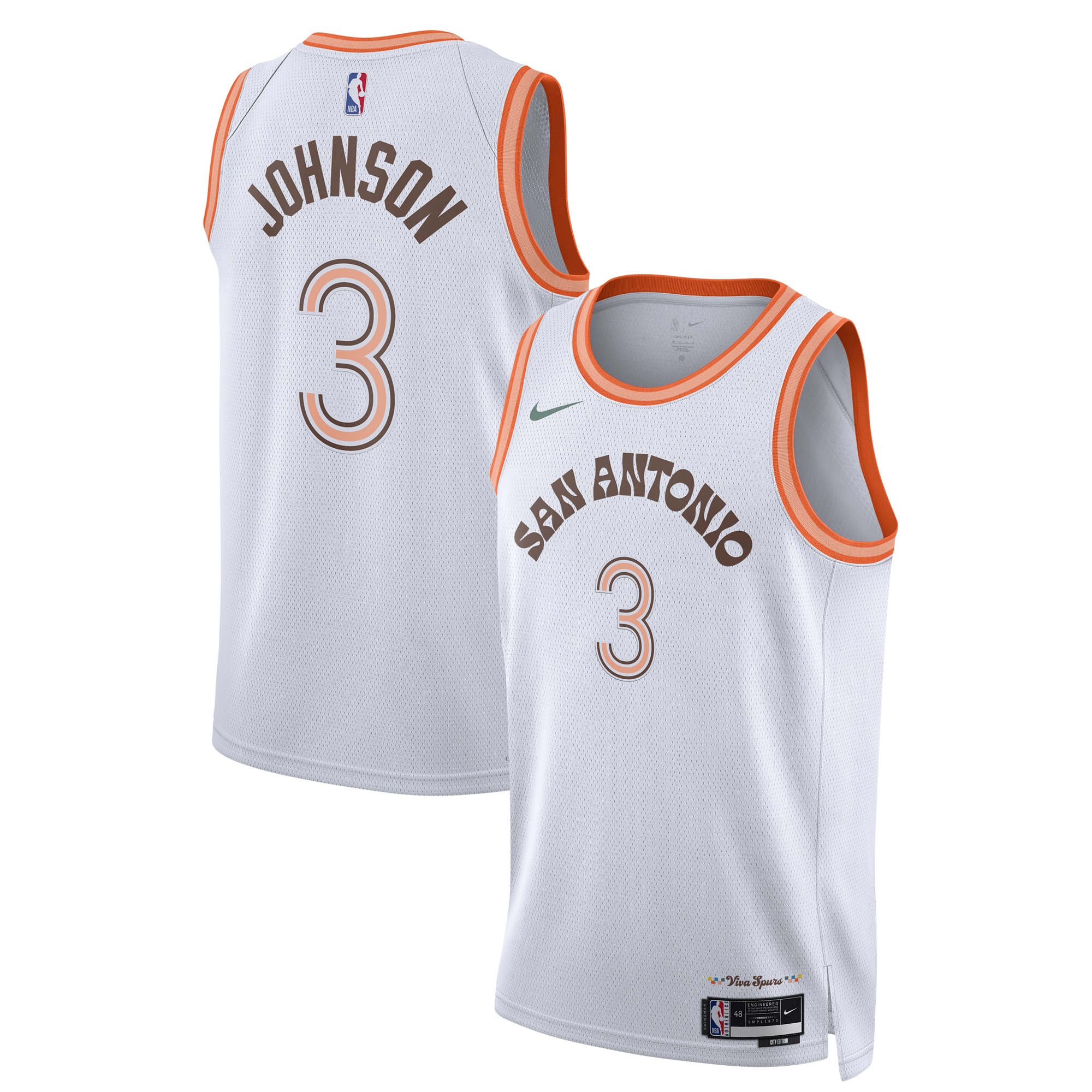 Keldon Johnson San Antonio Spurs  Unisex 2023\/24 Swingman Jersey - White - City Edition