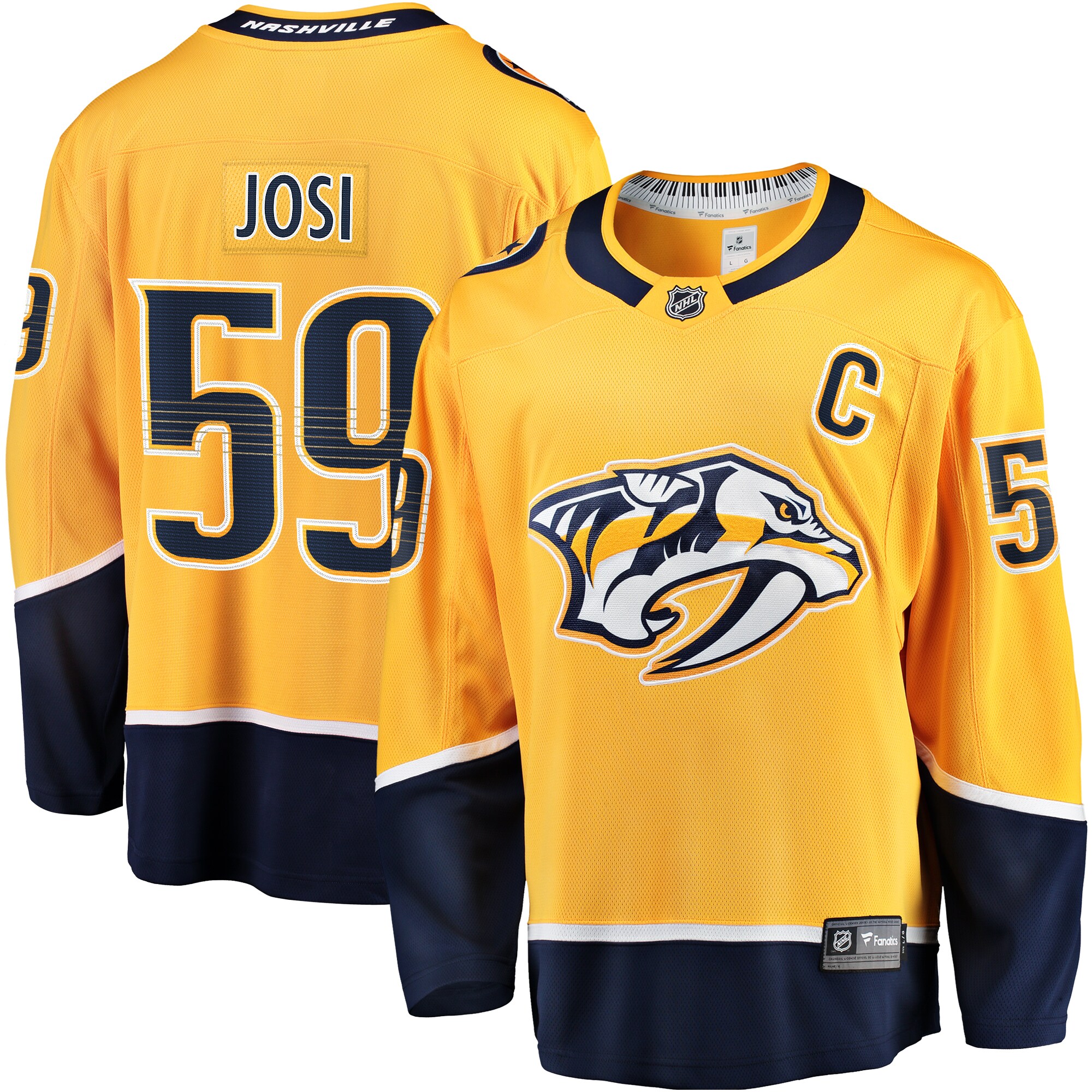 Roman Josi Nashville Predators Fanatics Home Breakaway Jersey - Gold