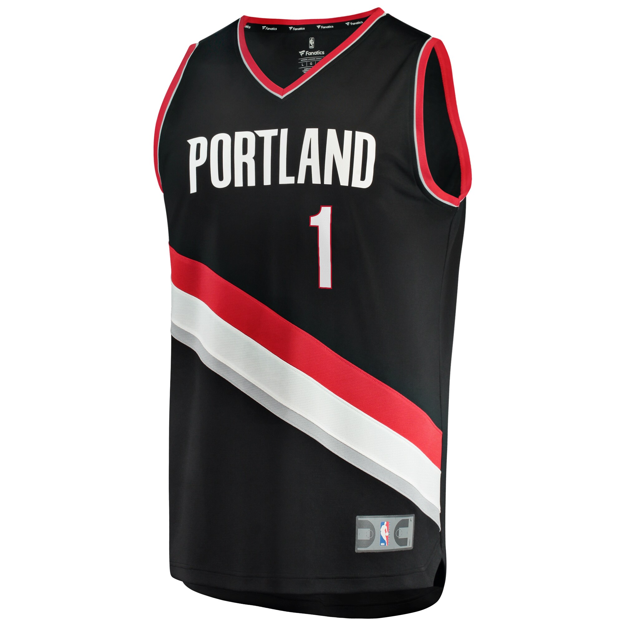 Anfernee Simons Portland Trail Blazers Fanatics Fast Break Replica Player Jersey - Icon Edition - Black