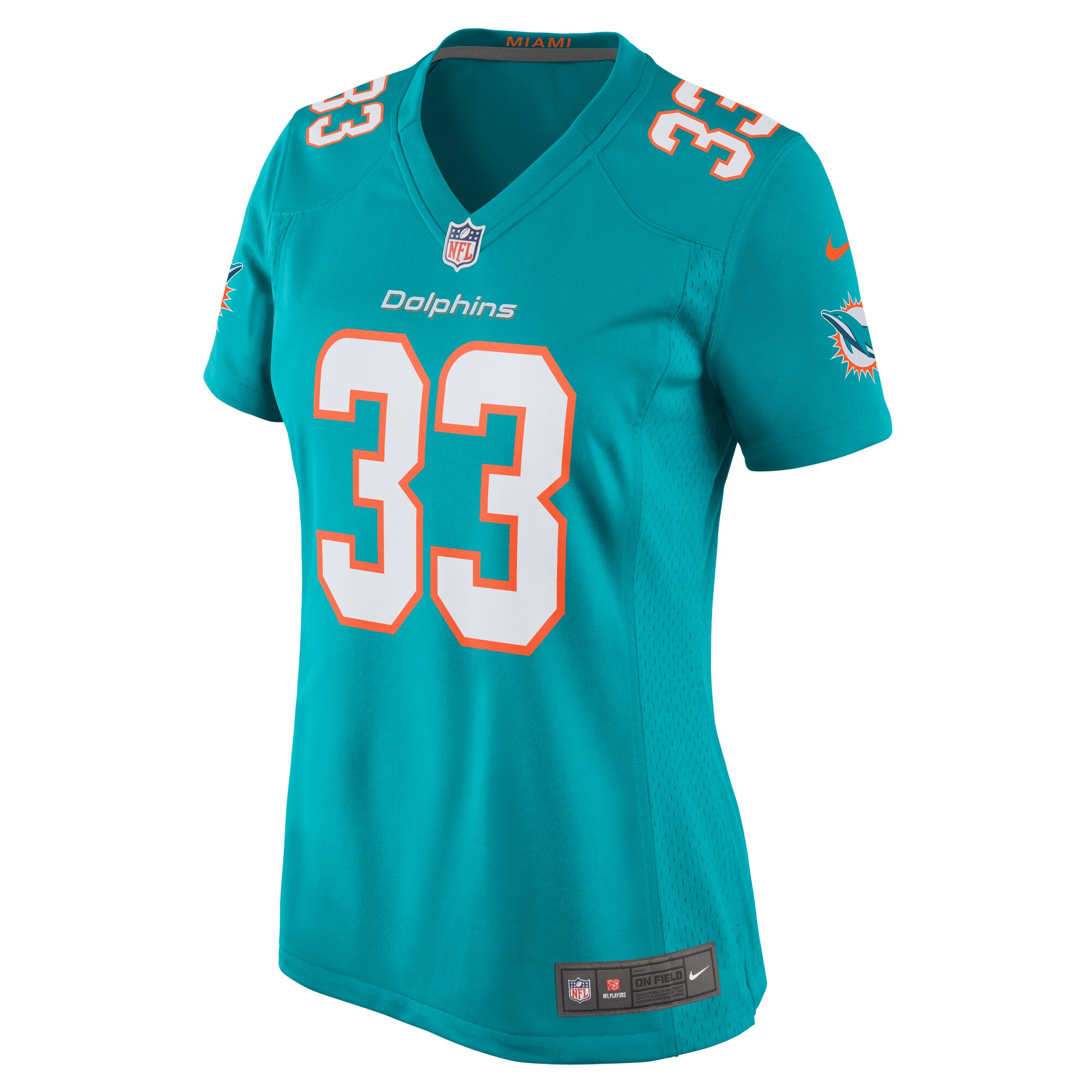 Lamical Perine Miami Dolphins  Women's Home Game Player Jersey - Aqua
