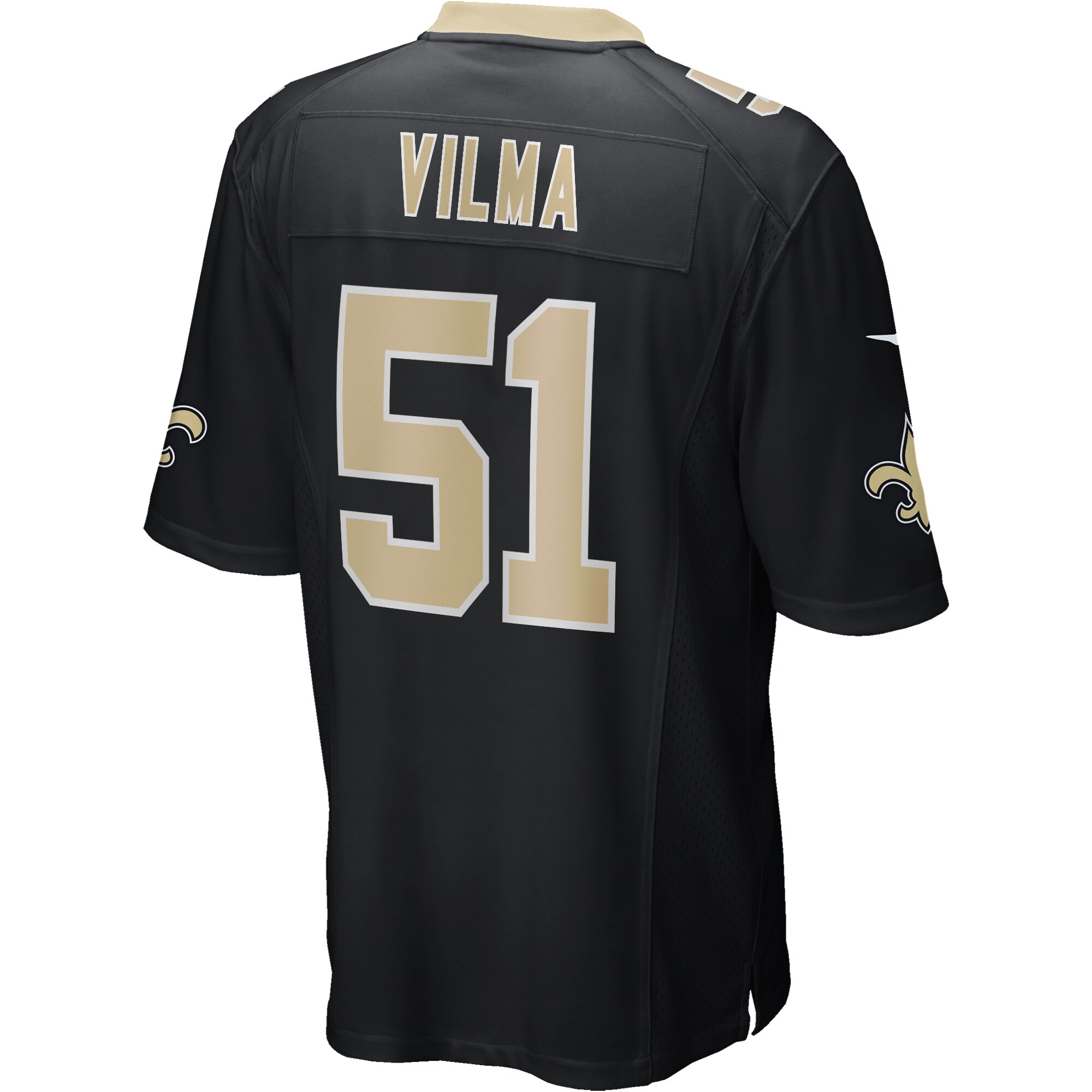 Jonathan Vilma New Orleans Saints  Game Retired Player Jersey - Black