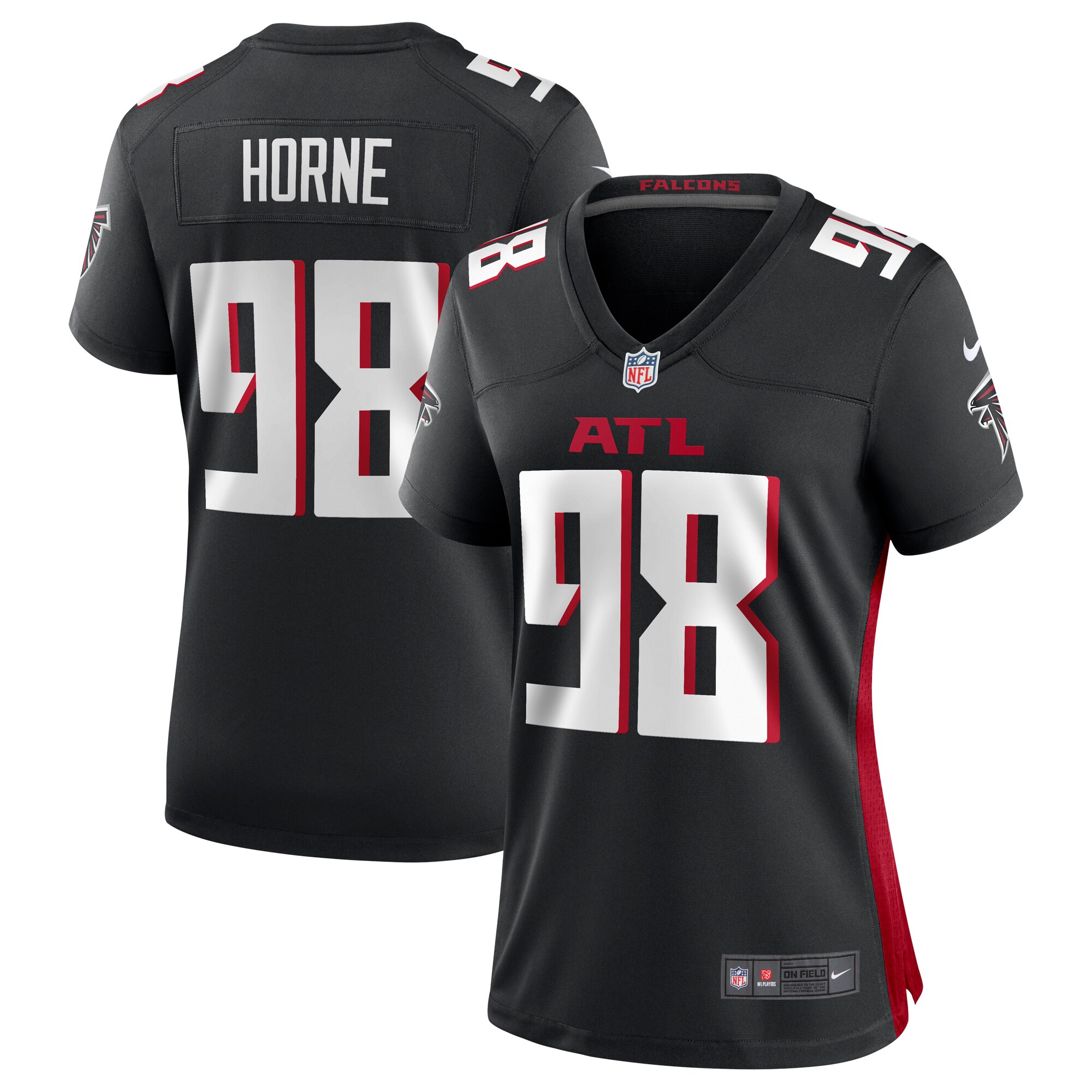 Timmy Horne Atlanta Falcons  Women's Game Player Jersey - Black