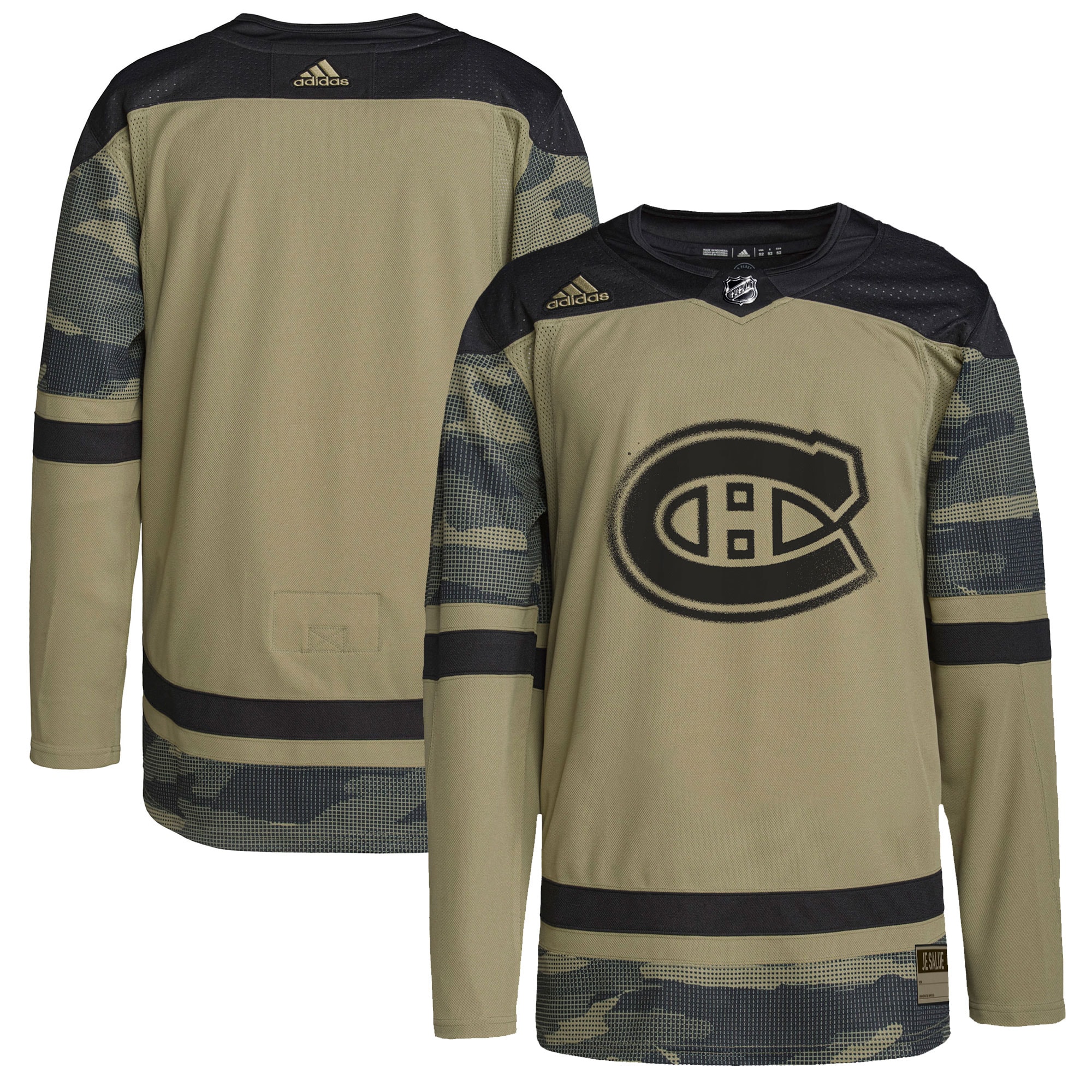 Montreal Canadiens adidas Logo Military Appreciation Team Authentic Practice Jersey - Camo