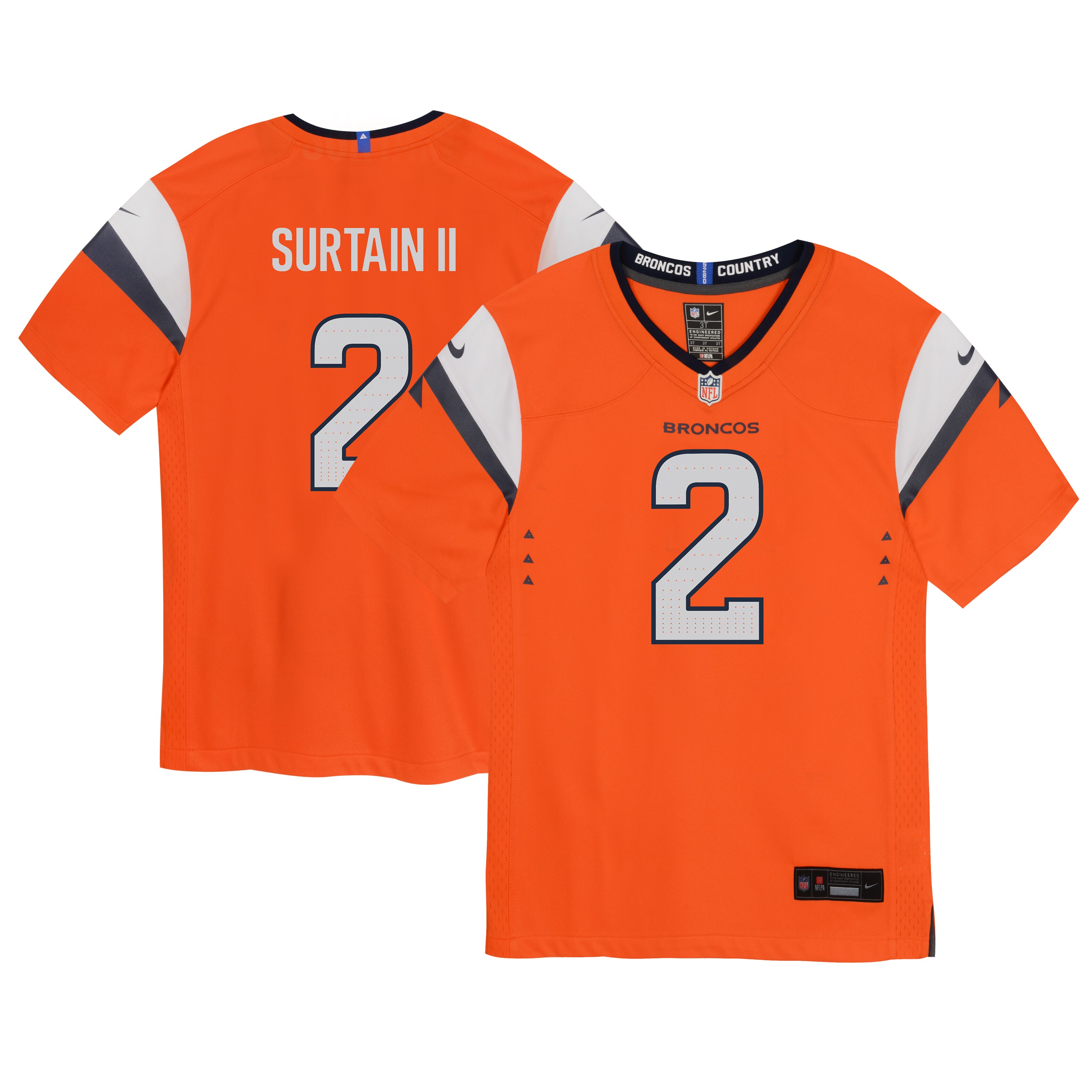 Patrick Surtain II Denver Broncos  Preschool Game Jersey - Orange