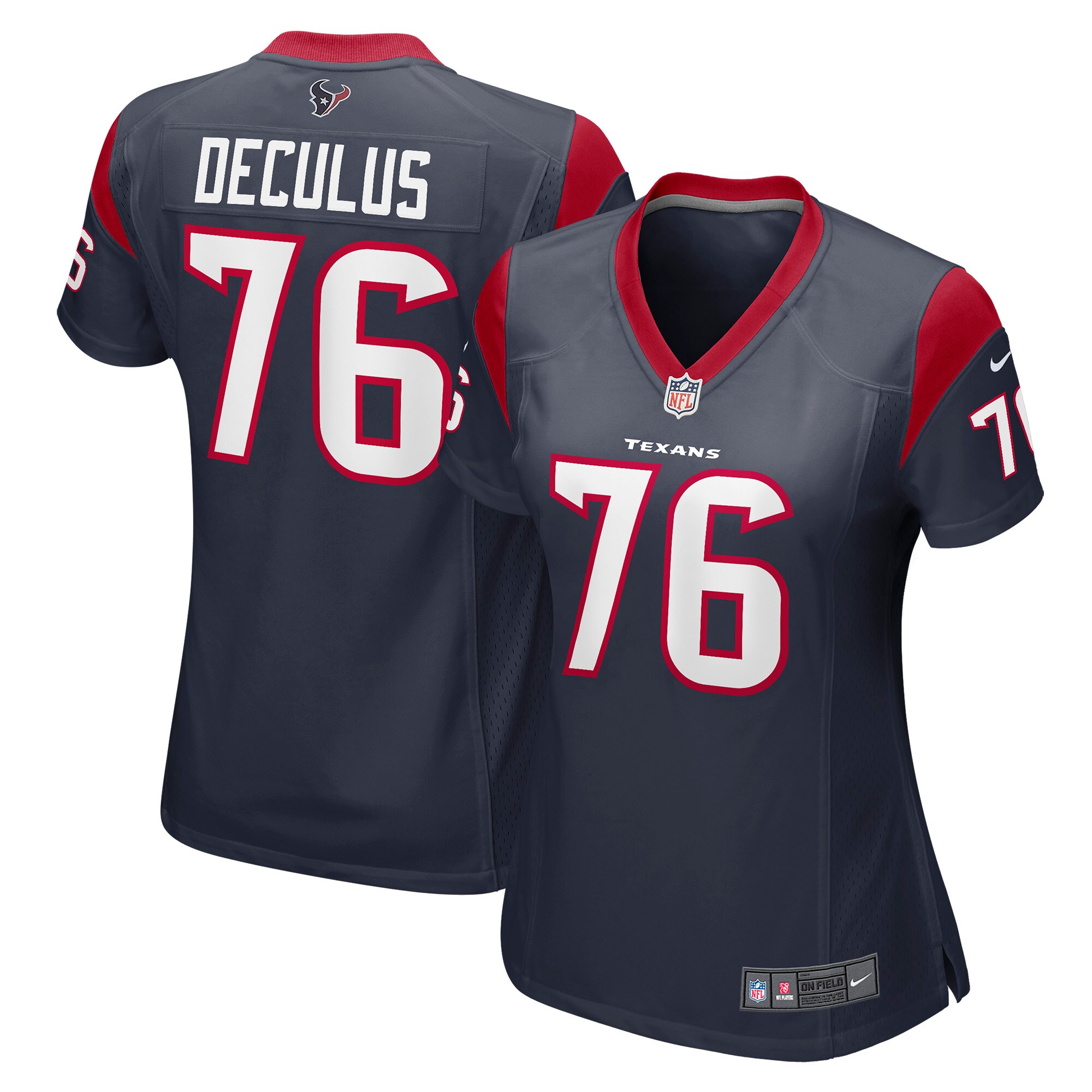 Austin Deculus Houston Texans  Women's Game Player Jersey - Navy