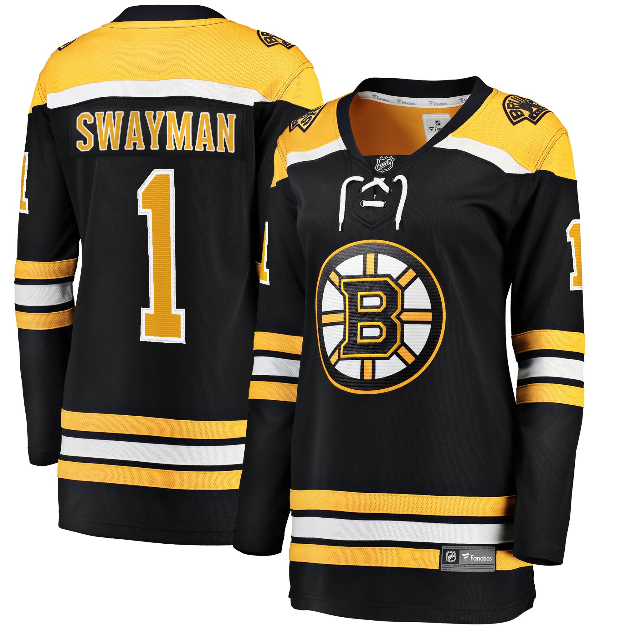 Jeremy Swayman Boston Bruins Fanatics Women's Home Breakaway Jersey - Black