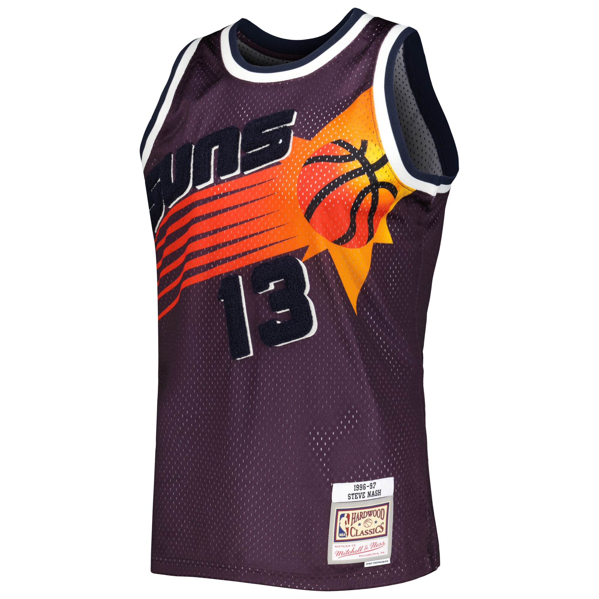 Steve Nash Phoenix Suns Mitchell & Ness 1996\/97 Hardwood Classics Off-Court Swingman Jersey - Purple