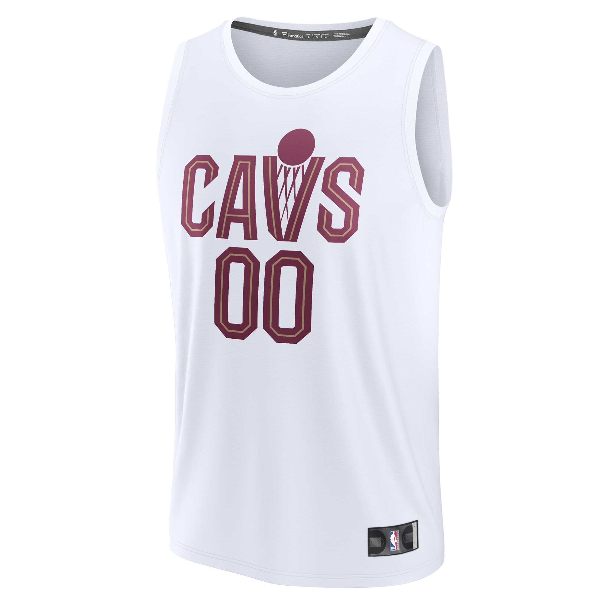 Cleveland Cavaliers Fanatics Youth Fast Break Replica Custom Jersey - Association Edition - White