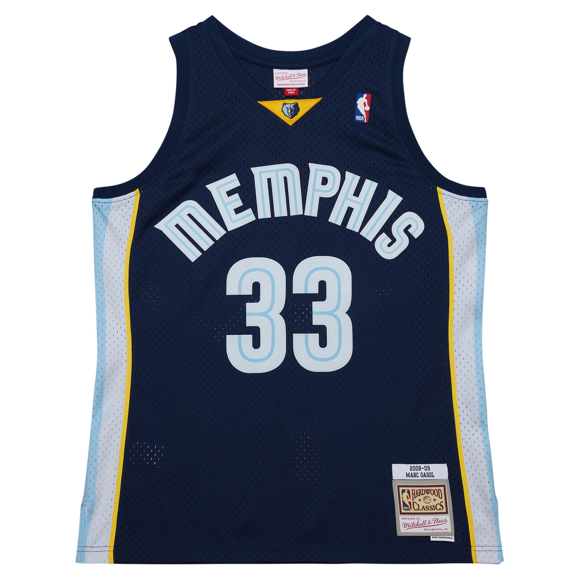 Marc Gasol Memphis Grizzlies Mitchell & Ness  2008\/09 Hardwood Classics Swingman Throwback Jersey - Navy