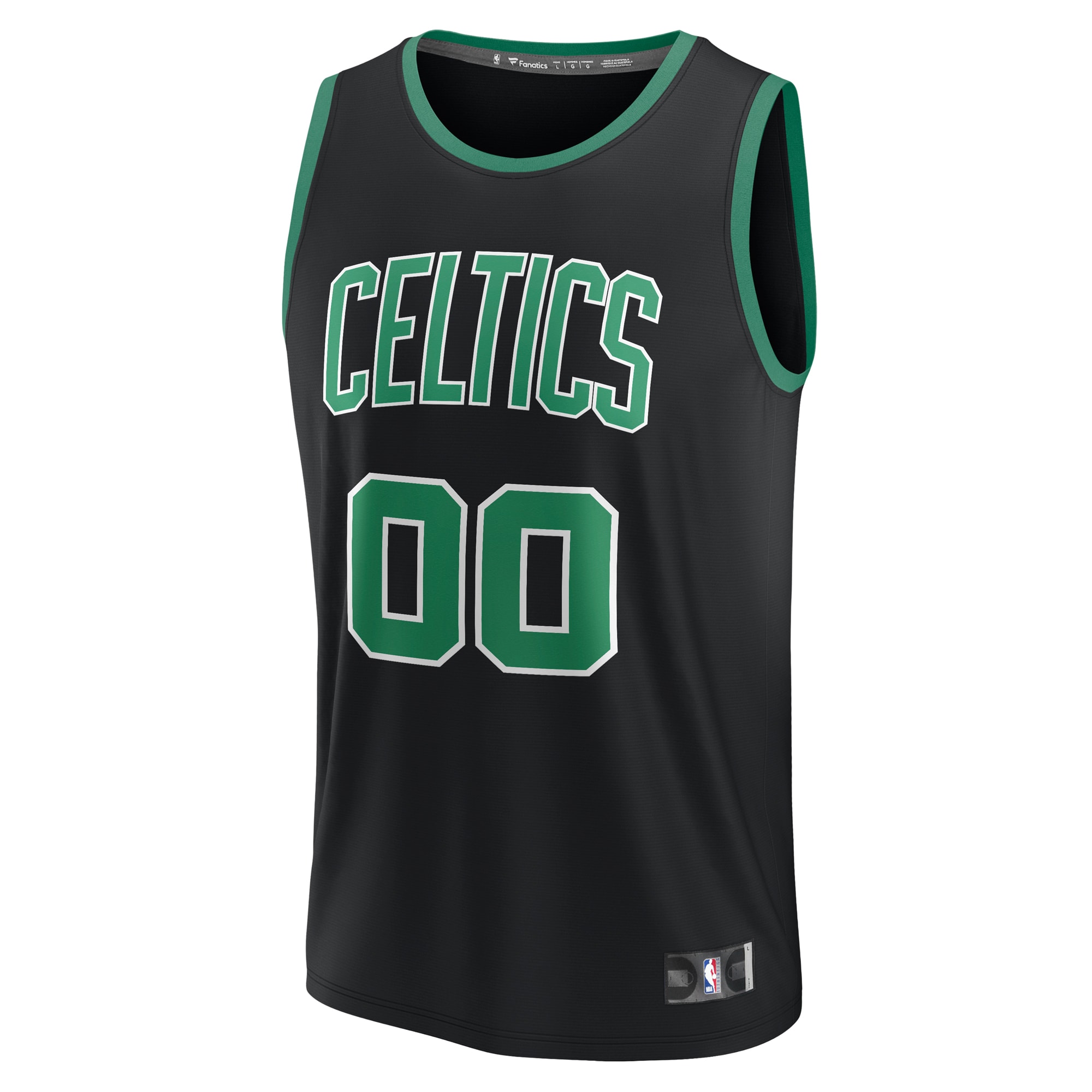 Boston Celtics Fanatics Youth Fast Break Replica Custom Jersey - Statement Edition - Black