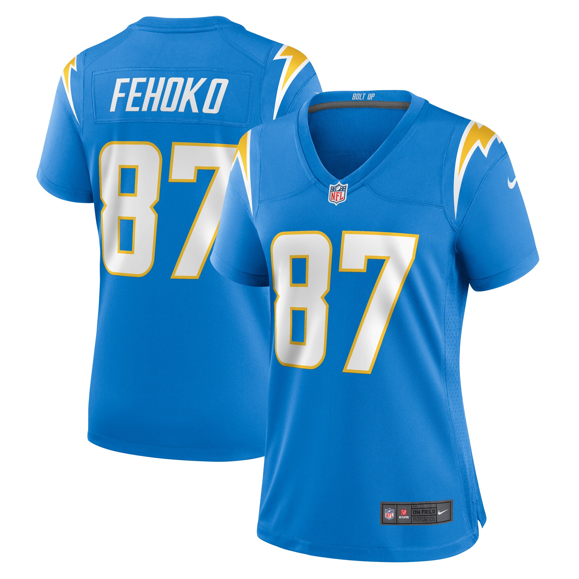 Simi Fehoko Los Angeles Chargers  Women's  Game Jersey -  Powder Blue