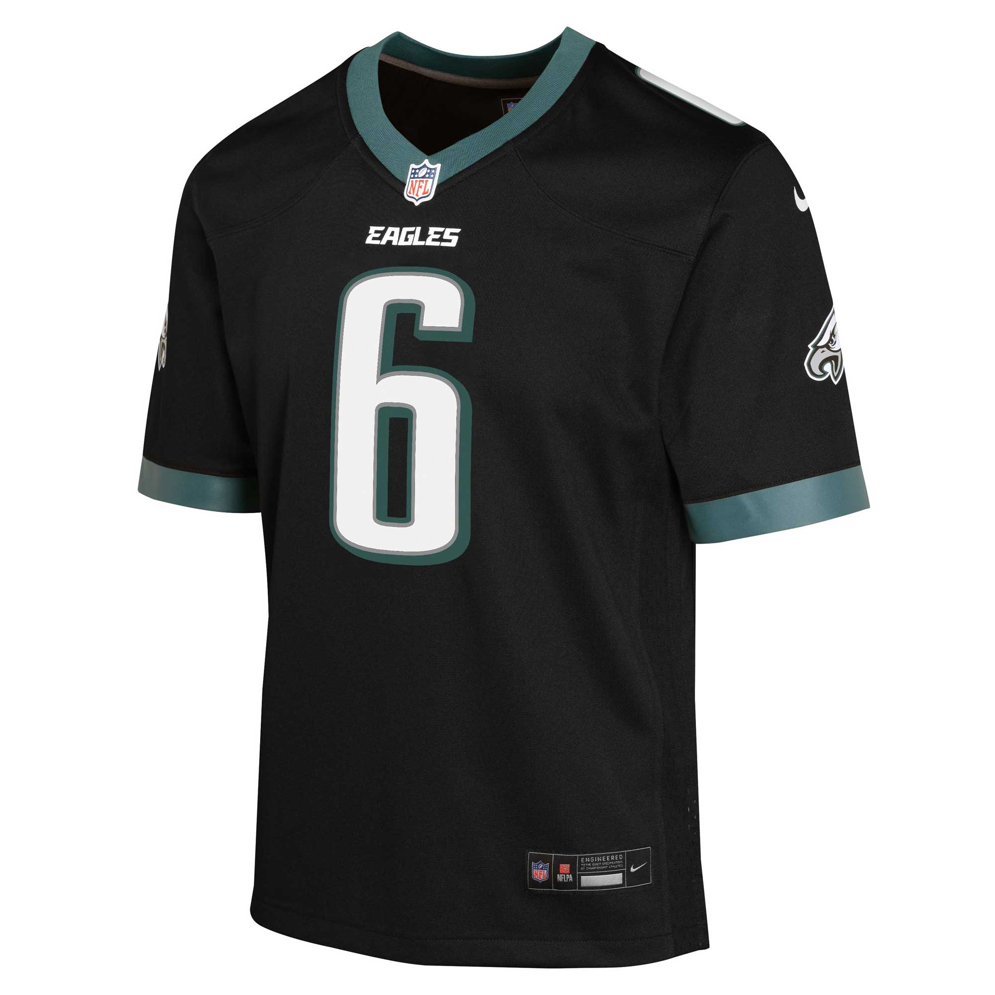 DeVonta Smith Philadelphia Eagles  Youth Game Jersey - Black