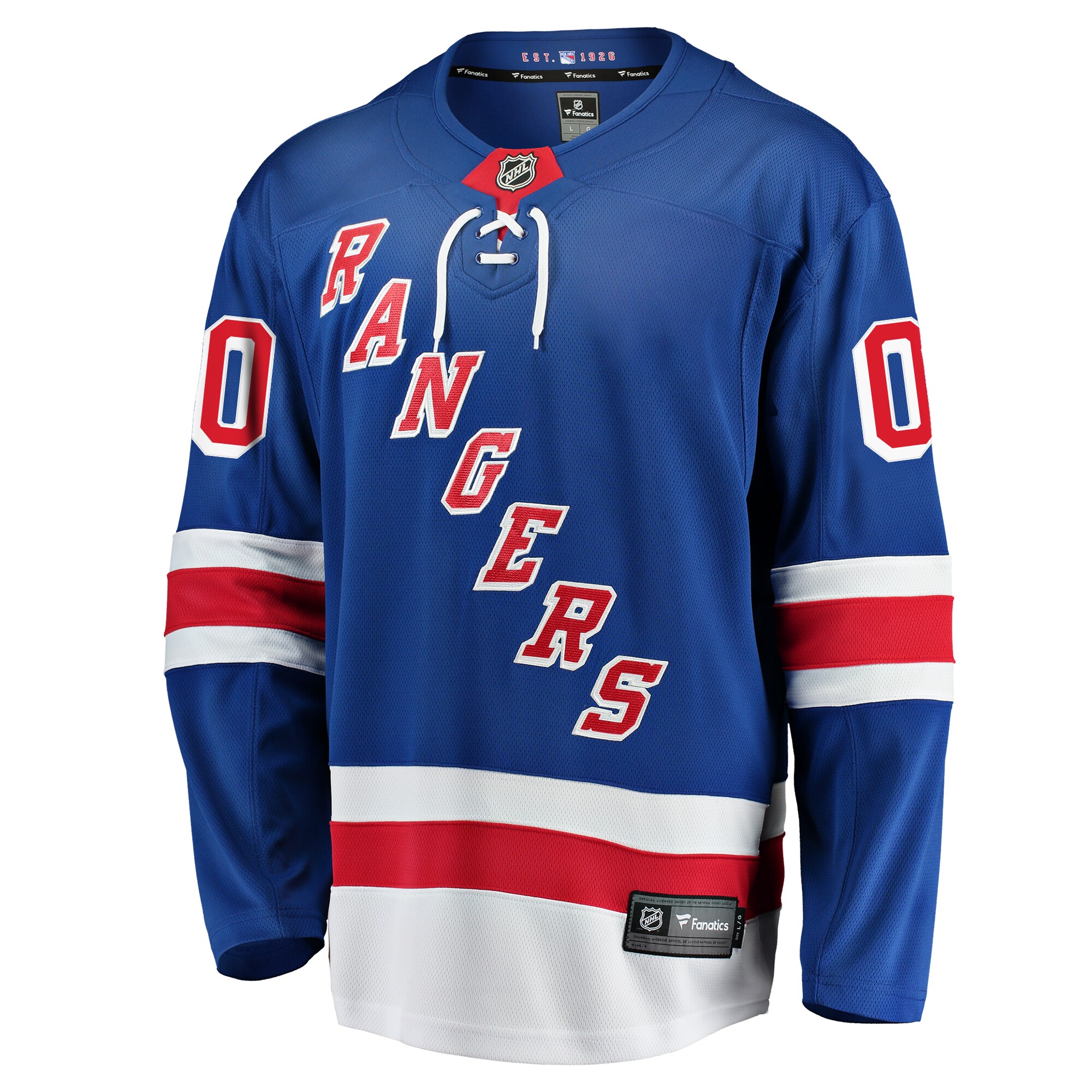 New York Rangers Fanatics Home Breakaway Custom Jersey - Blue