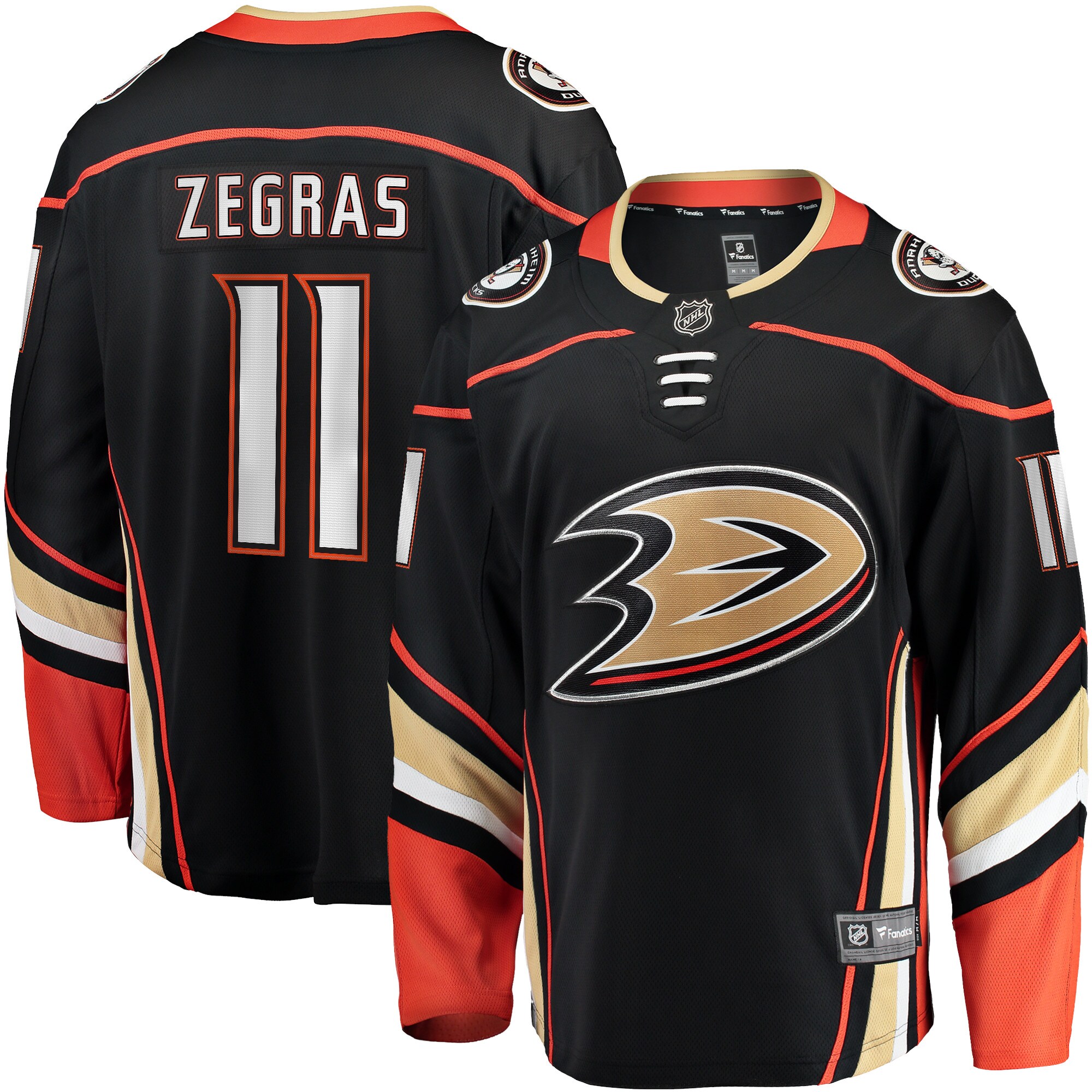 Trevor Zegras Anaheim Ducks Fanatics Home Breakaway Player Jersey - Black