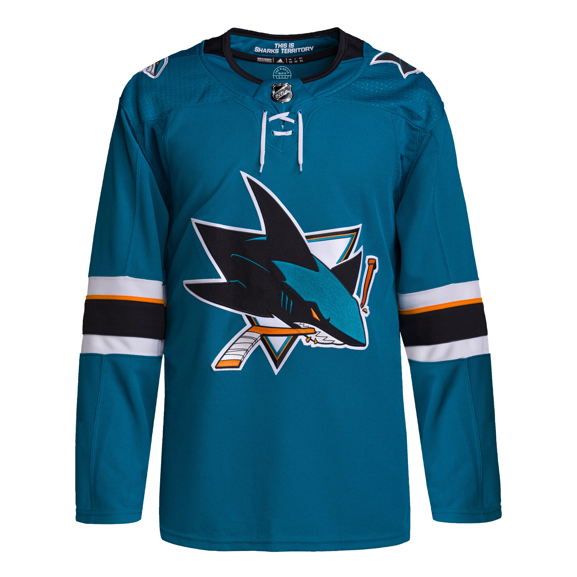 San Jose Sharks adidas 2021\/22 Home Primegreen Authentic Jersey - Teal