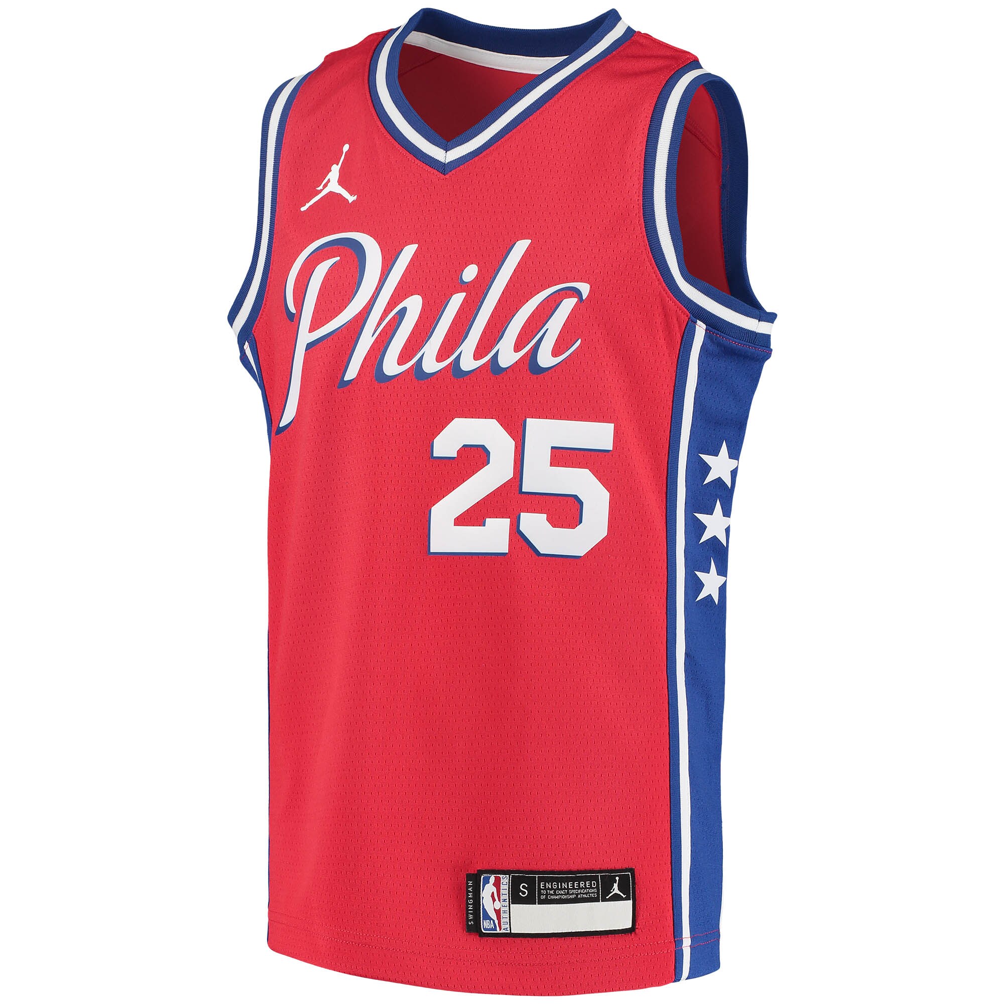 Ben Simmons Philadelphia 76ers Jordan Brand Youth 2020\/21 Swingman Player Jersey - Statement Edition - Red