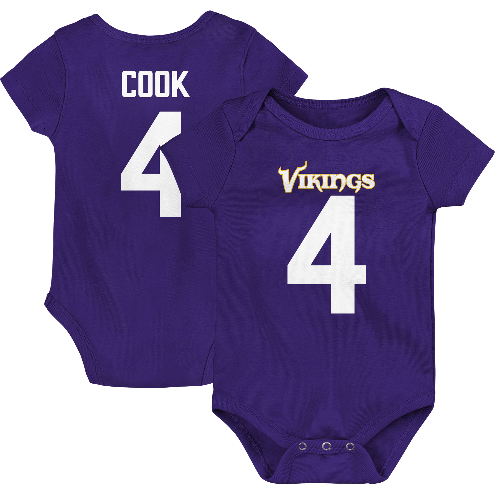 Dalvin Cook Minnesota Vikings Newborn & Infant Team Player Bodysuit - Purple