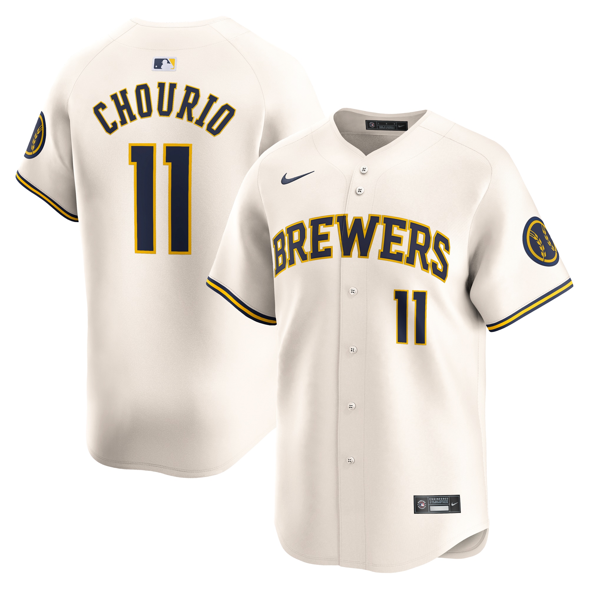 Jackson Chourio Milwaukee Brewers  Home Limited Player Jersey - Cream