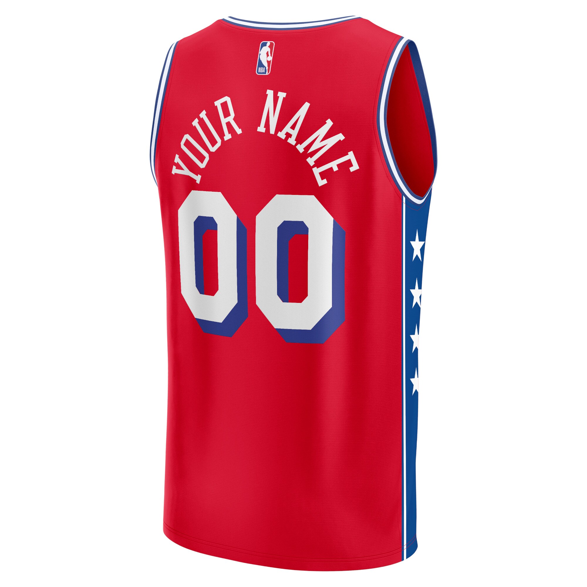 Philadelphia 76ers Fanatics Fast Break Custom Jersey - Red - Statement Edition