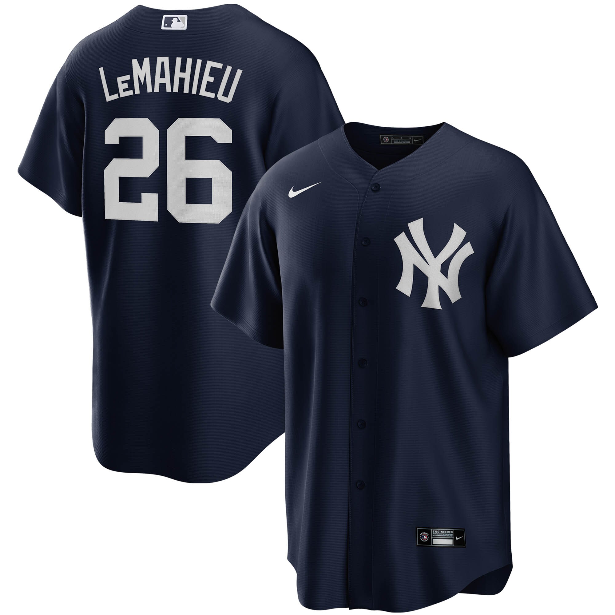DJ LeMahieu New York Yankees  Alternate Replica Player Jersey - Navy
