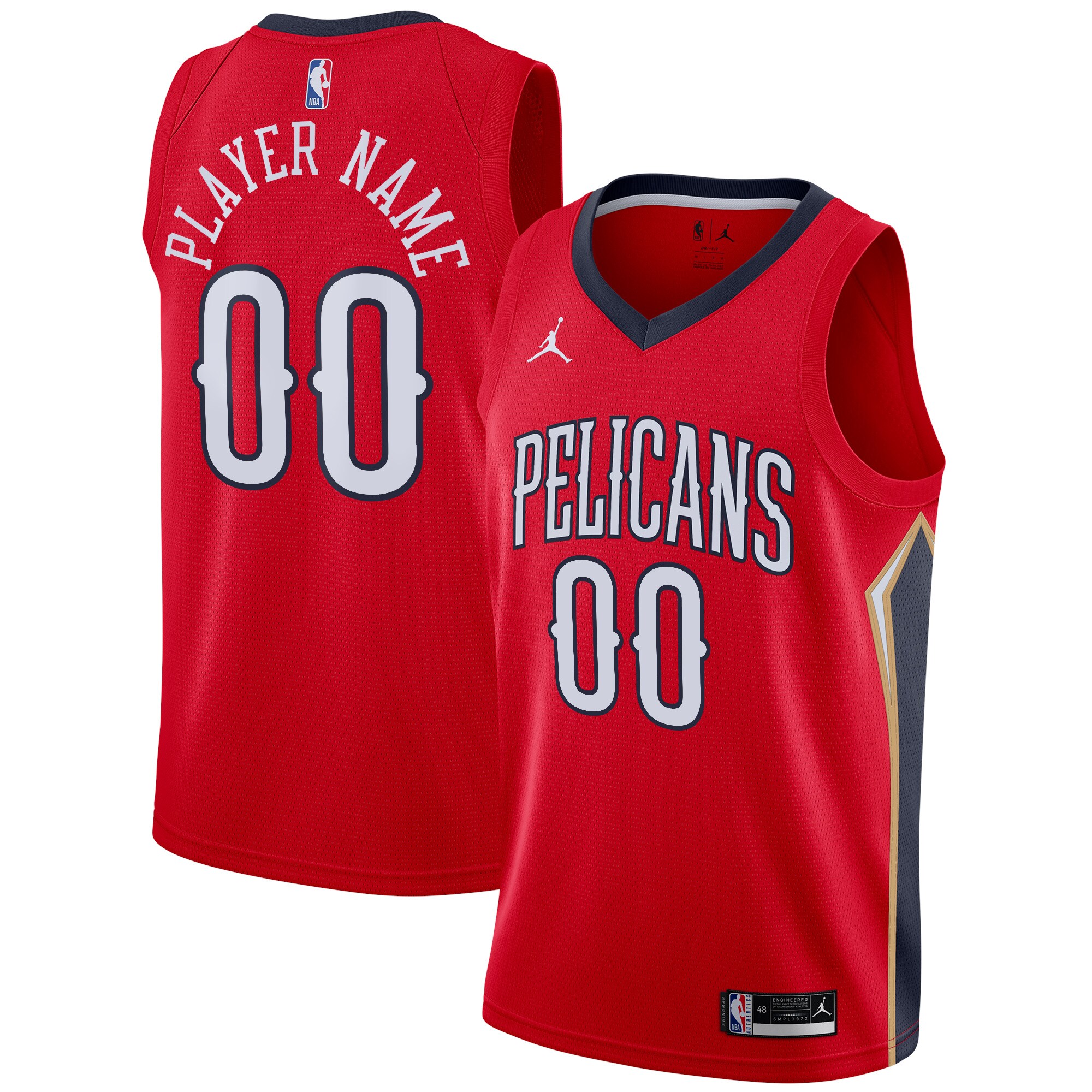 New Orleans Pelicans Jordan Brand Swingman Custom Jersey - Statement ...